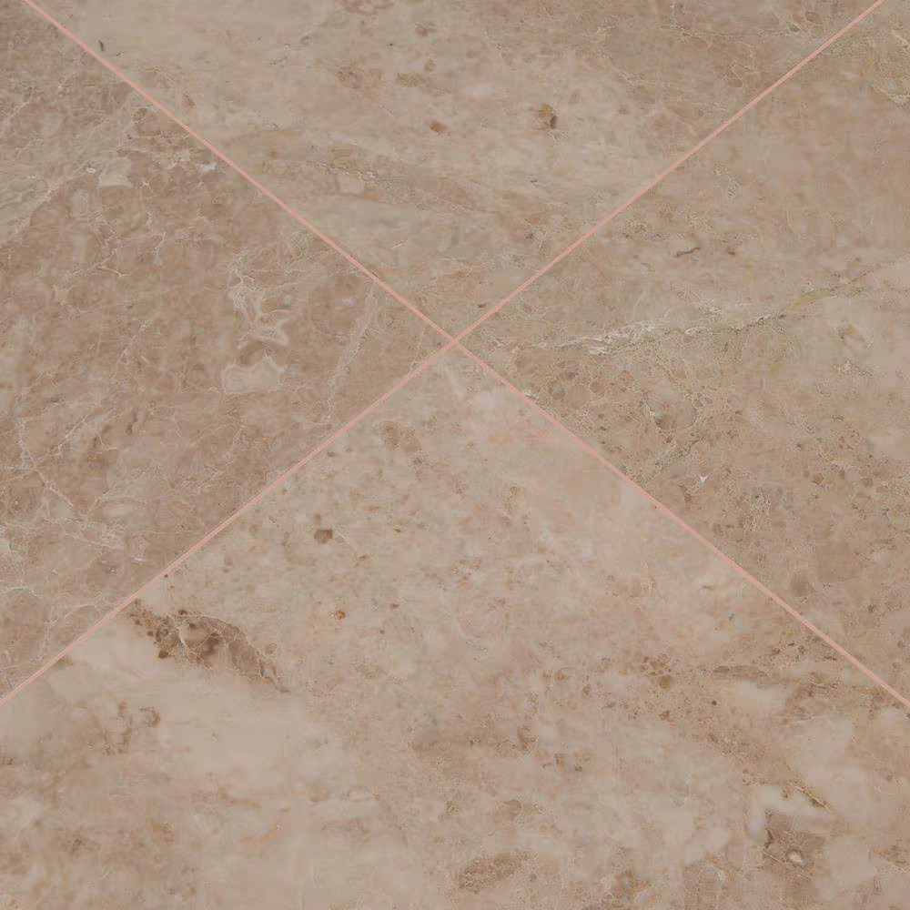 Crema Cappuccino 12 In. X 12 In. Polished Marble Floor and Wall Tile (10 Sq. Ft.