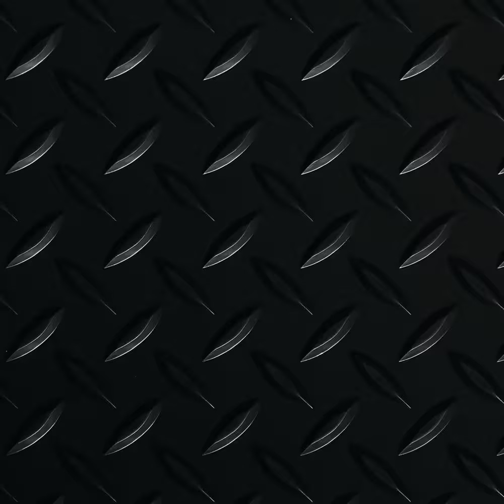 Diamond Tread 5 Ft. X 10 Ft. Midnight Black Commercial Grade Vinyl Garage Floori