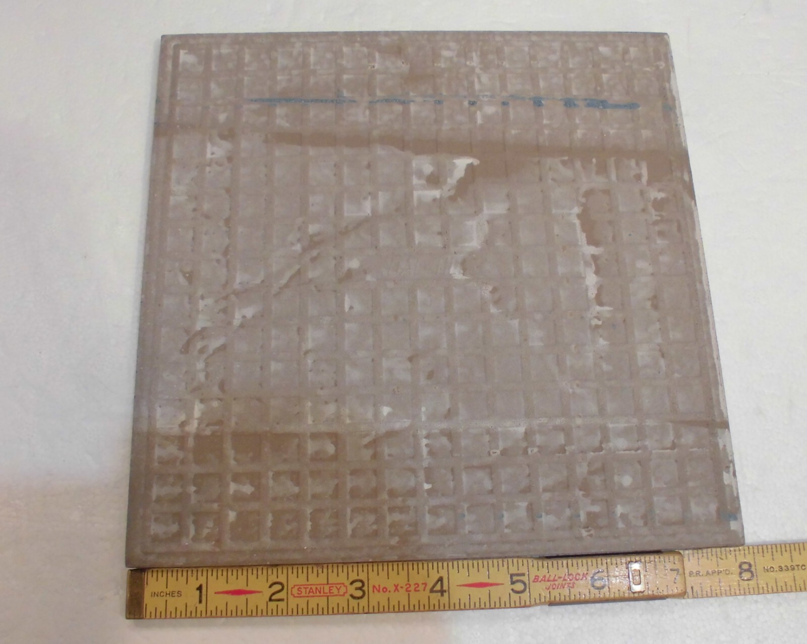1 pc. Matte Darker Blue: 8″ Daltile Ceramic Floor Tile: Lightly Textured, NEW