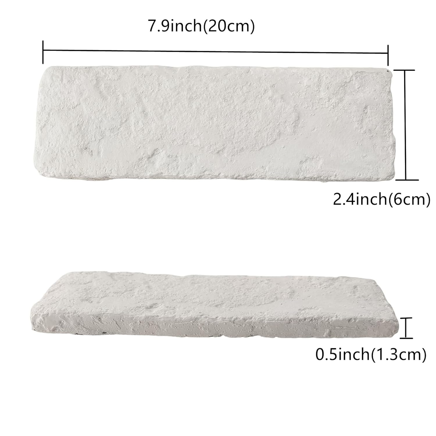 40 Pcs White Thin Brick Veneers for Interior and Exterior Wall Decor (7 Sq.Ft)