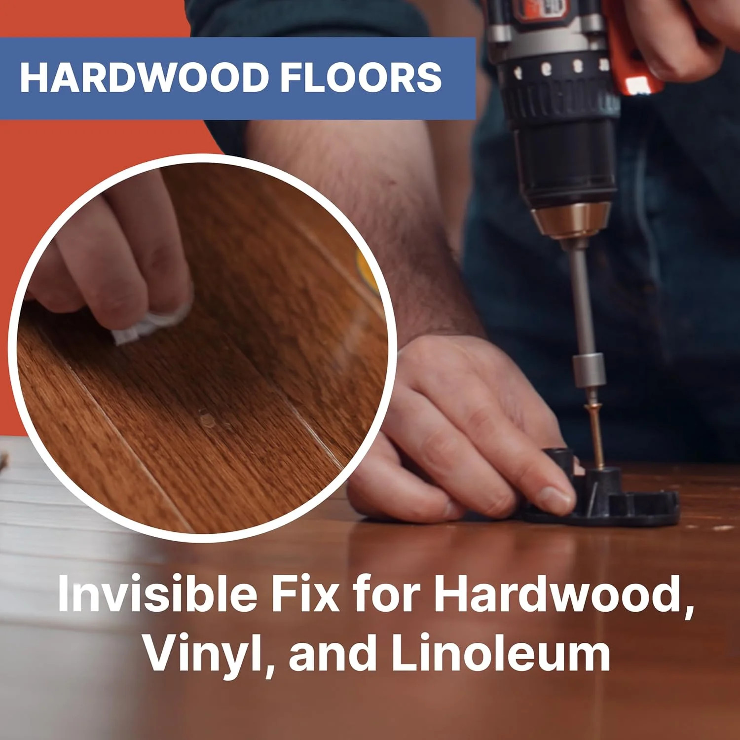 SQUEEEK NO MORE Squeaky Floor Repair Kit for Hardwood, Carpet, Vinyl & Linoleum