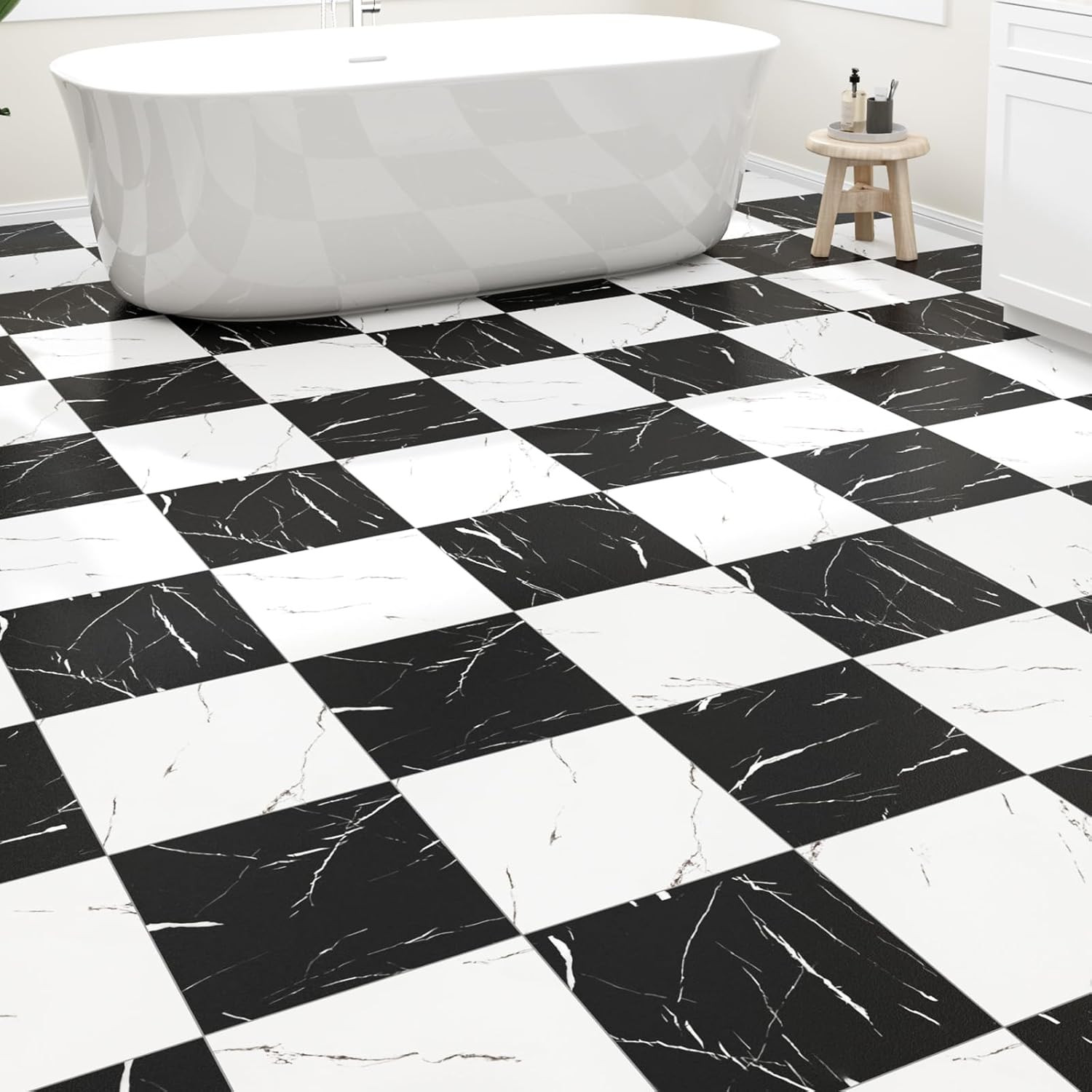 30-Pack 30 Sq.Ft Peel and Stick Floor Tiles Vinyl Matte Pattern Flooring, 12” X