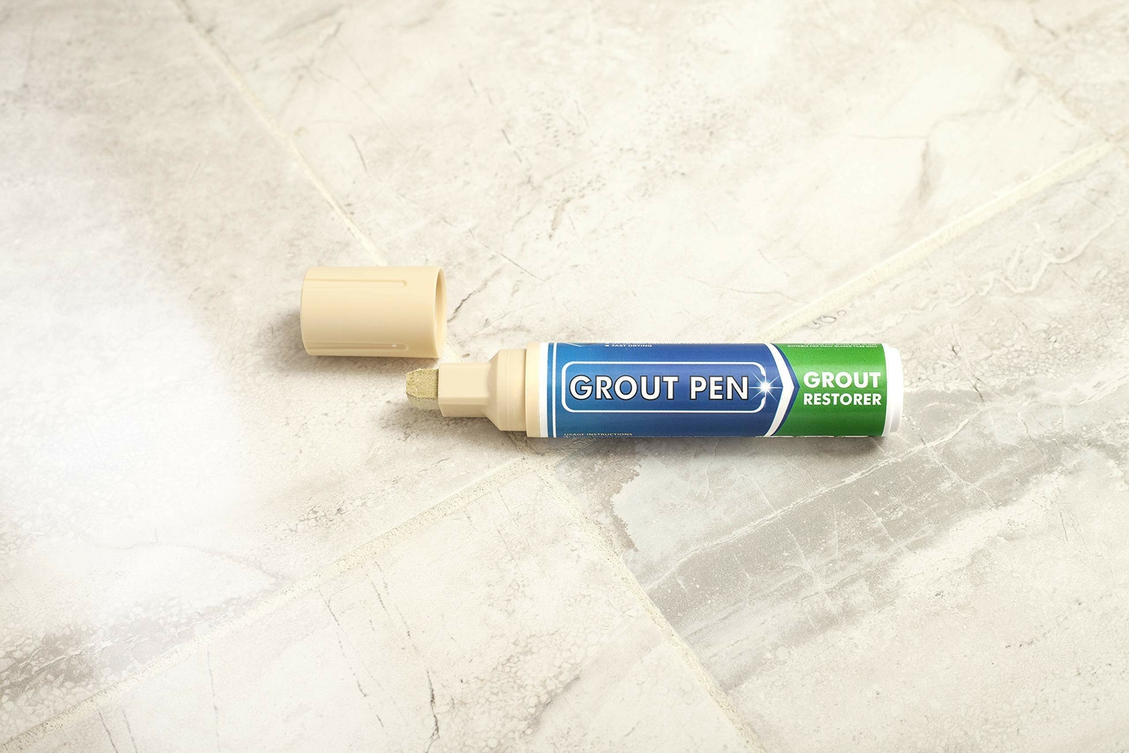 Grout Pen Yellow Cream Tile Paint Marker: Waterproof Tile Grout Pen – Wide Tip