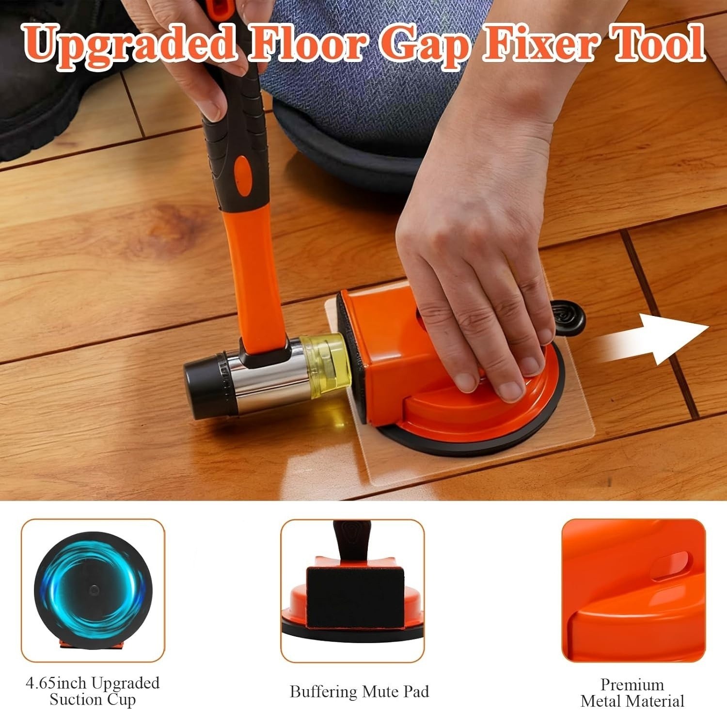 Heavy Duty Floor Gap Fixer Tool, Plank Grabber Floor Fix Pro, Made of Iron & Enh