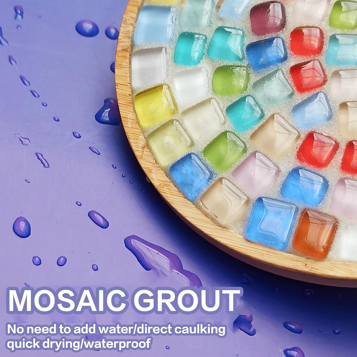 Mosaic Tile Grout Crystal Waterproof DIY Craft Art Supplies 4.5oz