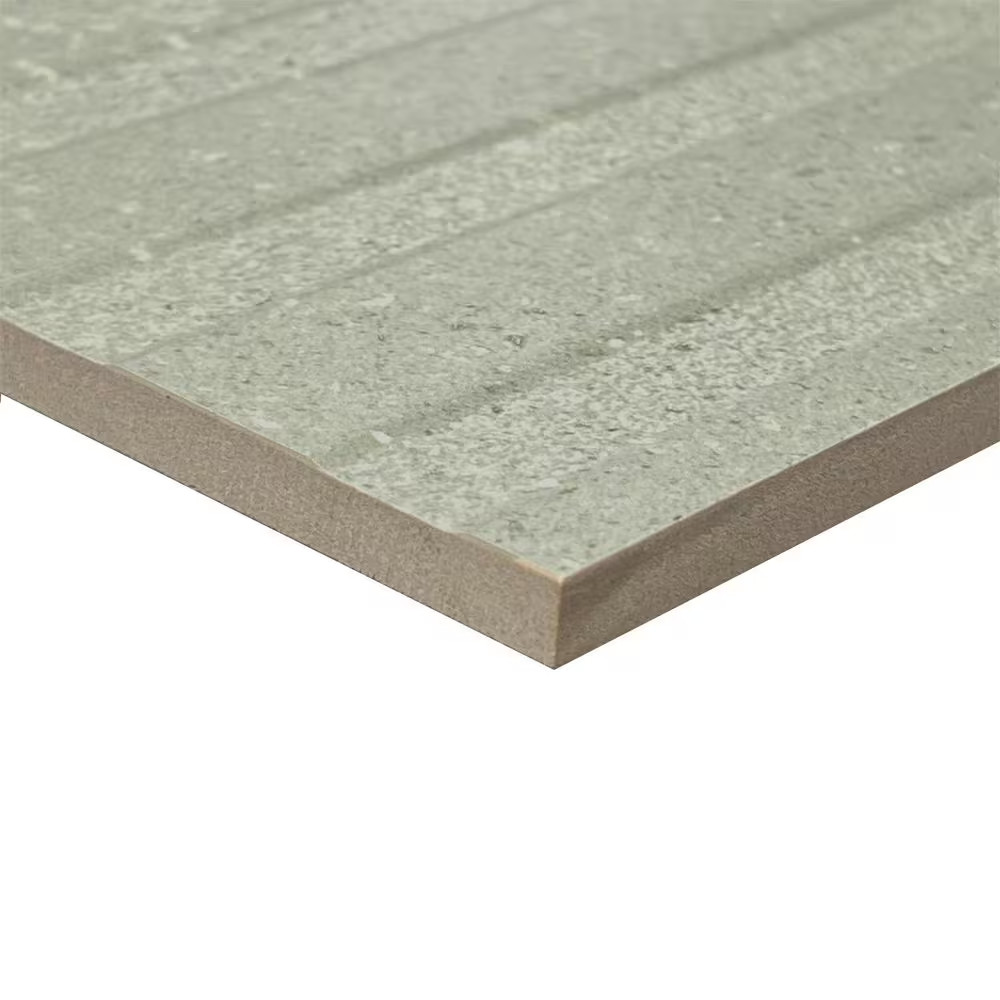 Italian Geology Deco Salvia Green 24 In.X48 In. Matte Fluted 3D Ribbed Porcelain