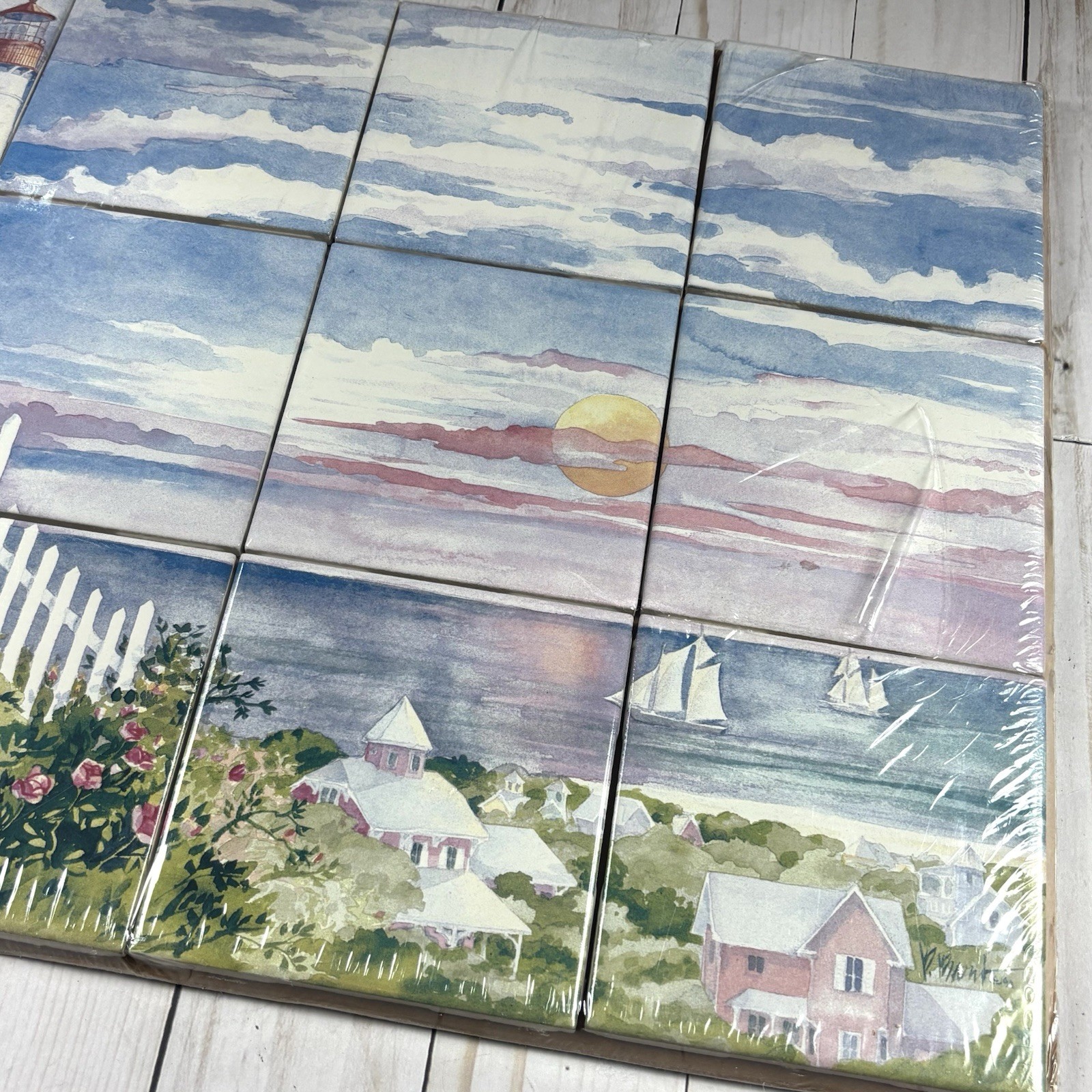 Brand New! Paul Brent Ocean View Tile Mural 4” 14505 12pc