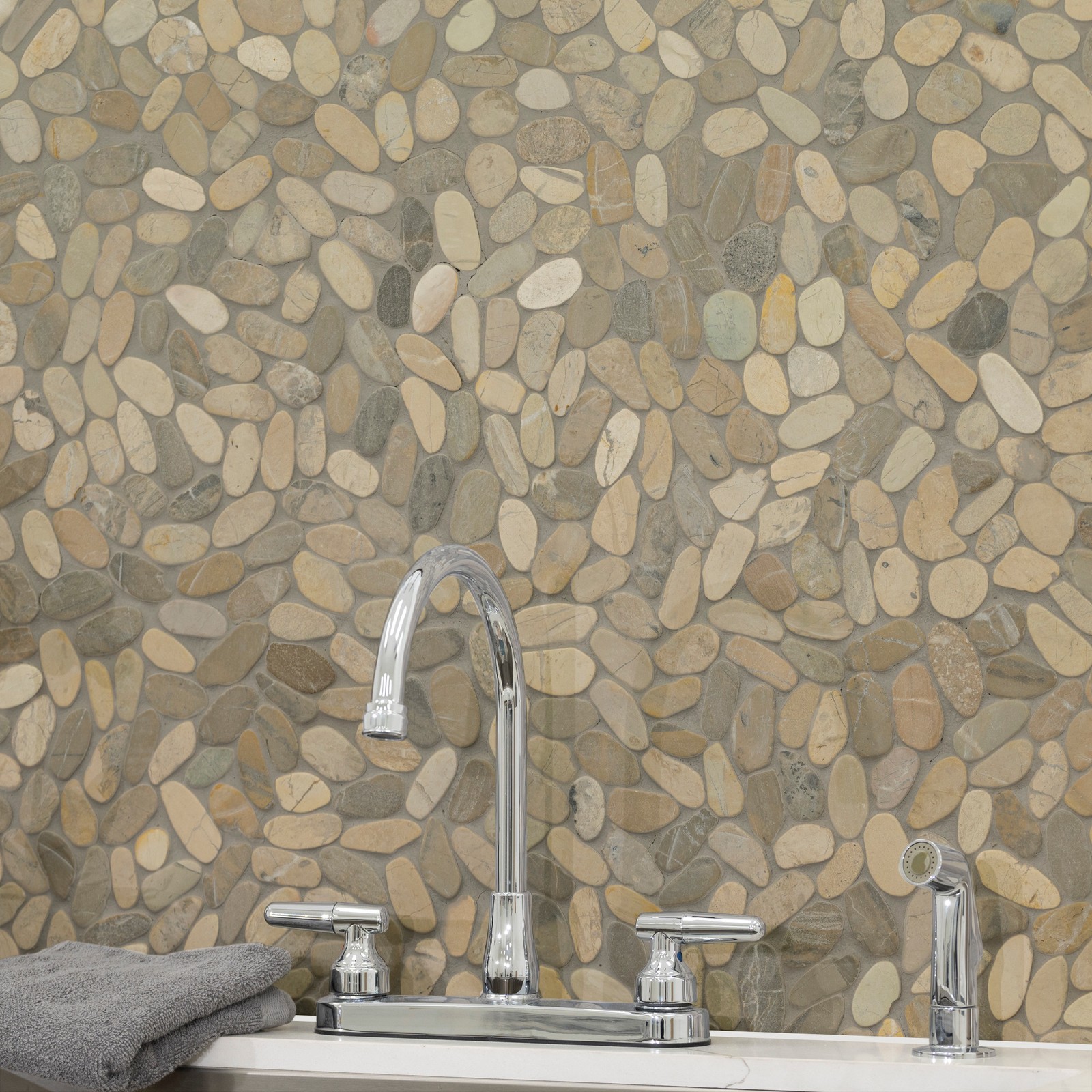 Ackland AKM-S-MA12X12PBT-CA Marvella – 12″ x 12″ Marble and – Timber Cut