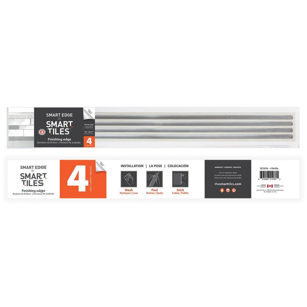 Smart Tiles SmartEdge Brillo Peel and Stick Finishing Edge Backsplash Border