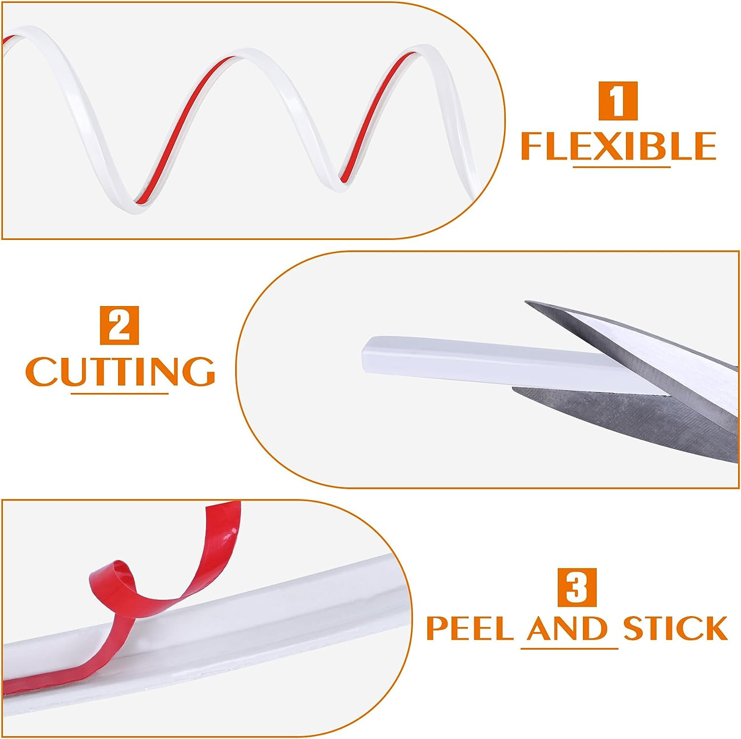 Peel and Stick Tile Edge Trim 10Ft L-Shape Tile outside Corner Molding Vinyl Tri