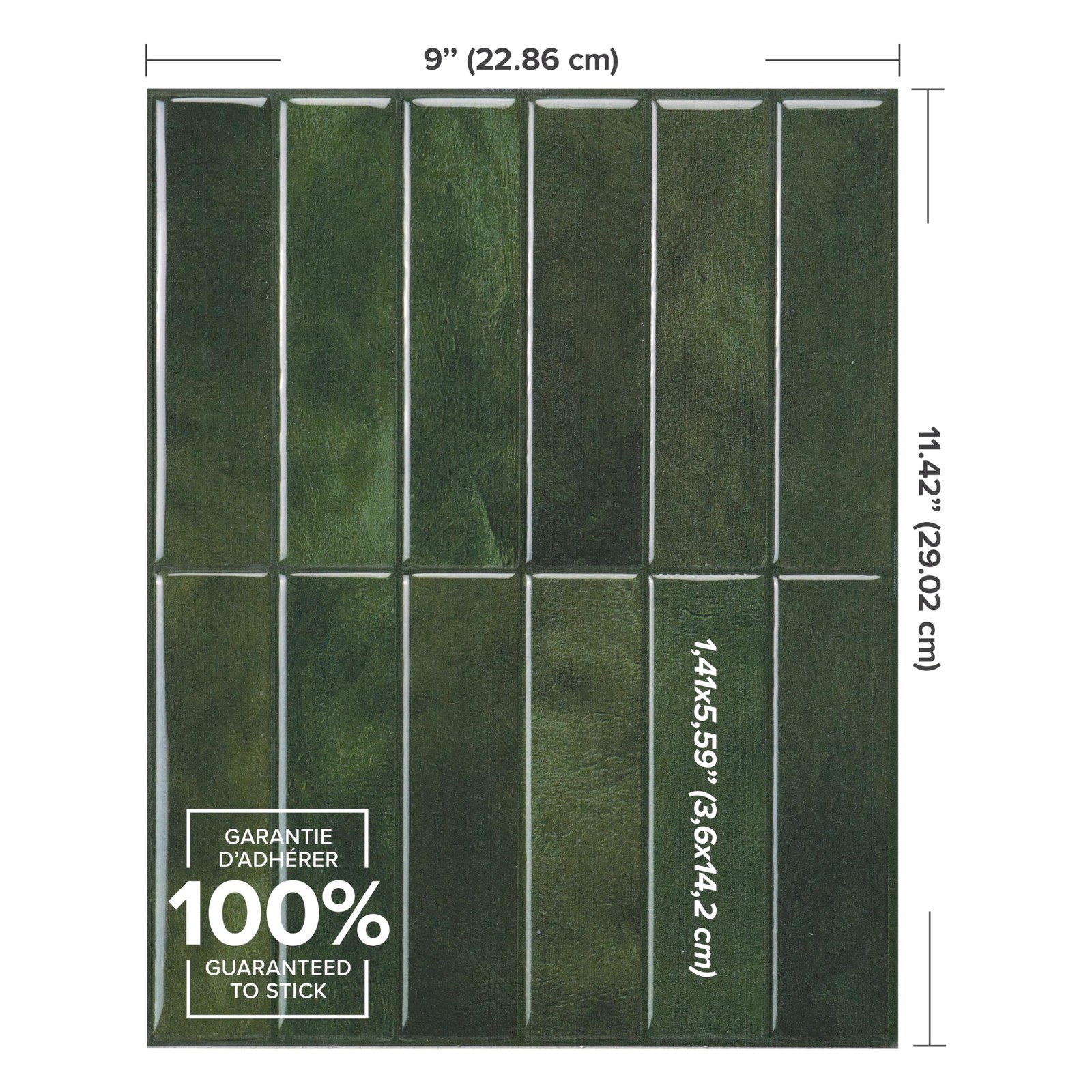 Smart Tiles SMART TILES Peel and Stick Backsplash – 5 Sheets of 11.43” x 9”…