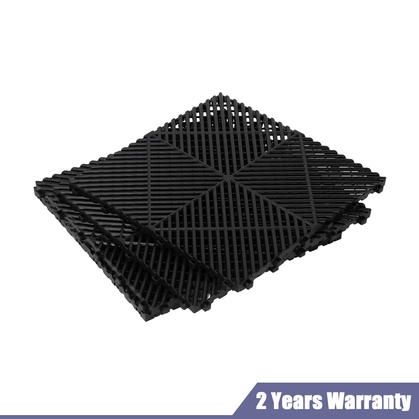 50 Packs 15.75″x15.75” Interlocking Garage Floor Tiles Vented Water Drainage