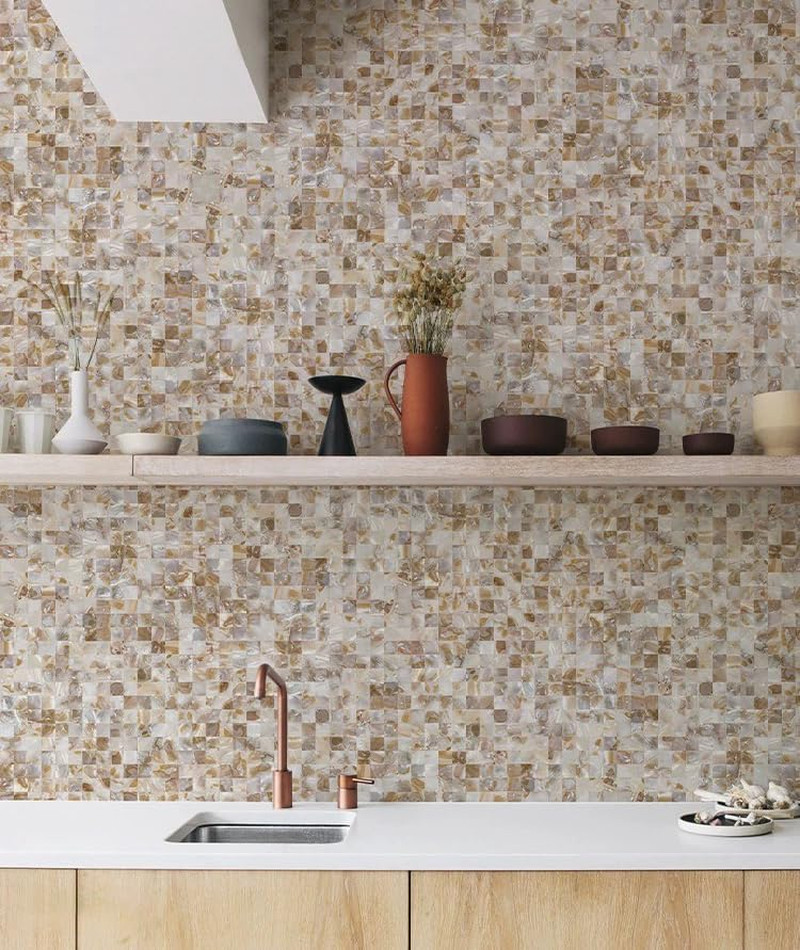 Vibrant Peel and Stick Mother of Pearl Backsplash Tiles – 10 Sheets