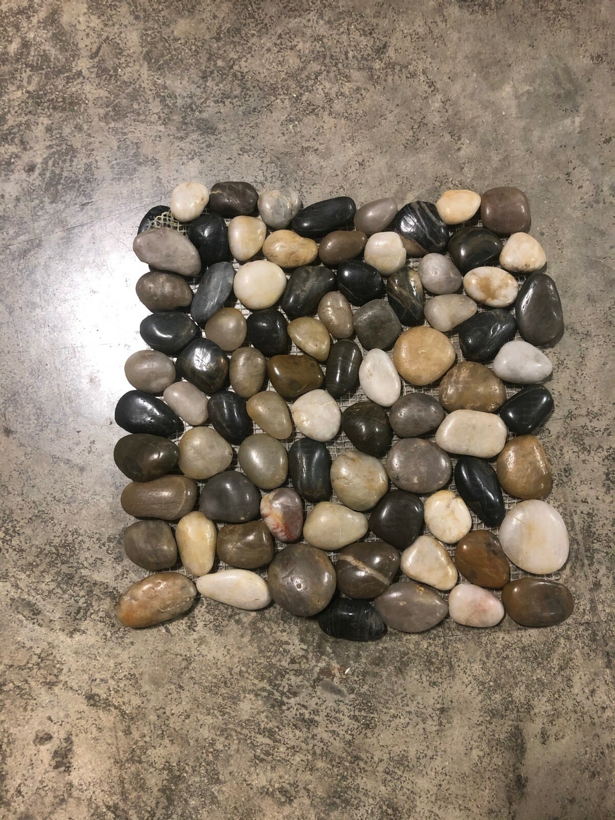 12×12 Tile Mixed Colors Pebble Shower Remodel Stone About 3×3 SAMPLE PIECE TS-14
