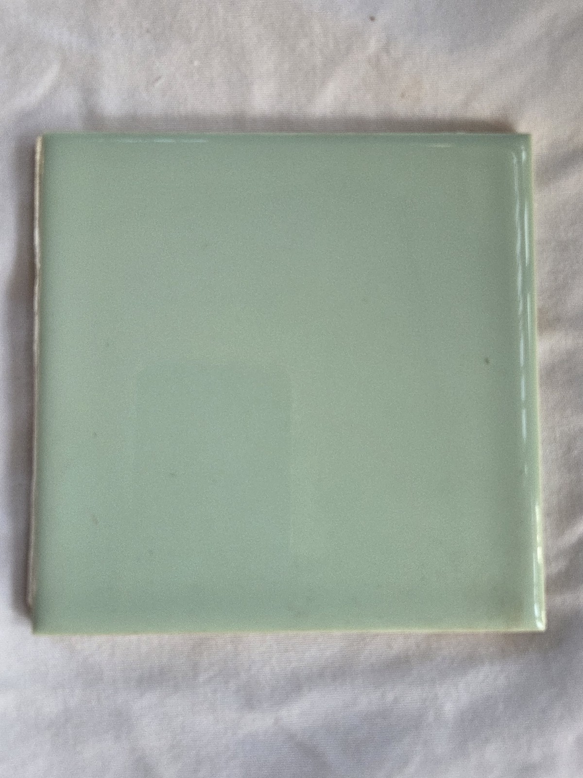 4 Vtg Tiles 4.25 x 4.25 Florida Tile FT Jadeite Light Green -Sale helps Dog ResQ