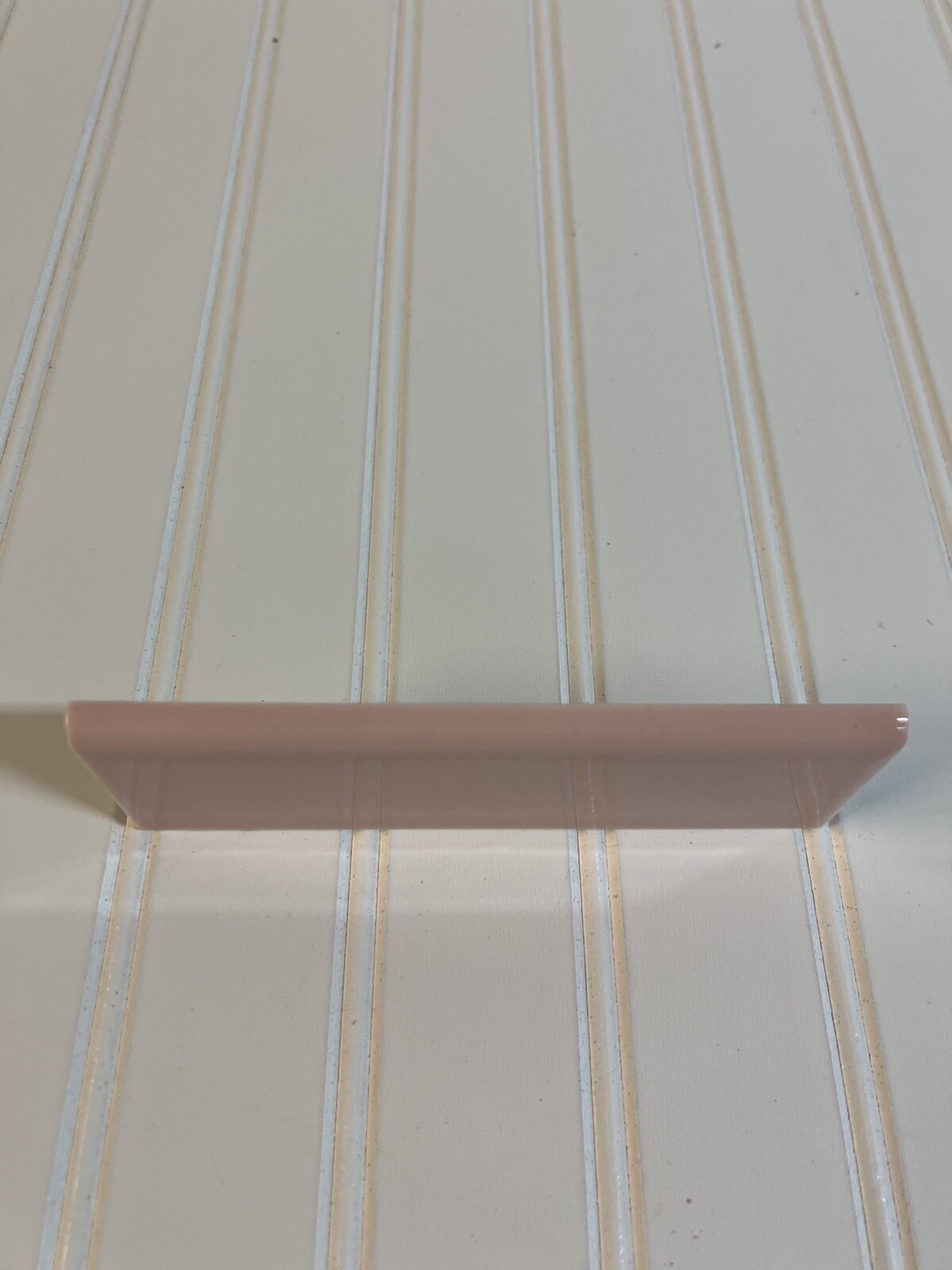 2 pcs S4269 2×6 American Olean “Blush Pink” Ceramic Bullnose Tile – Used