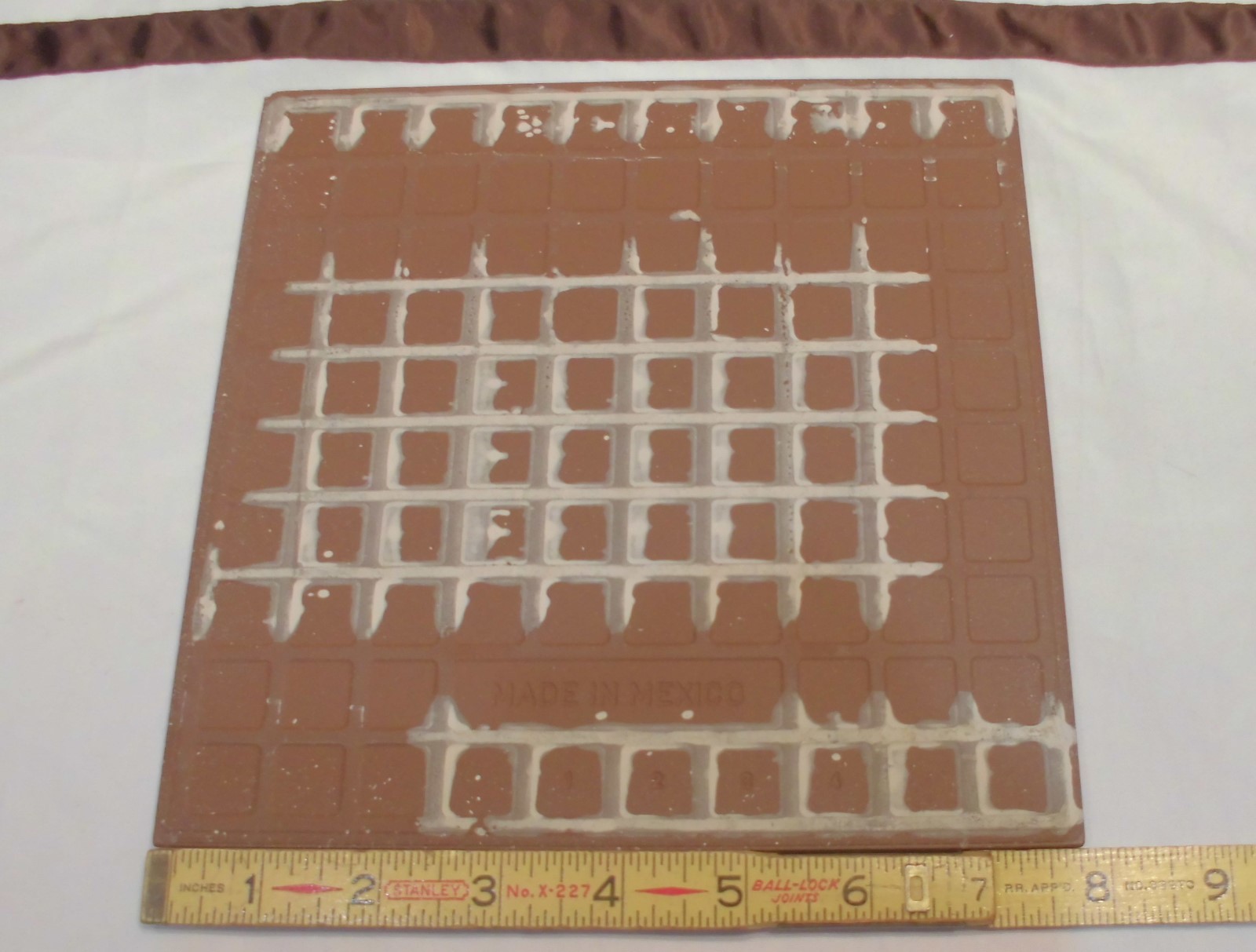 1 pc. *Parquet Wood Look* Ceramic Floor Tile 8″ X 8″ by Interceramic Co. NEW
