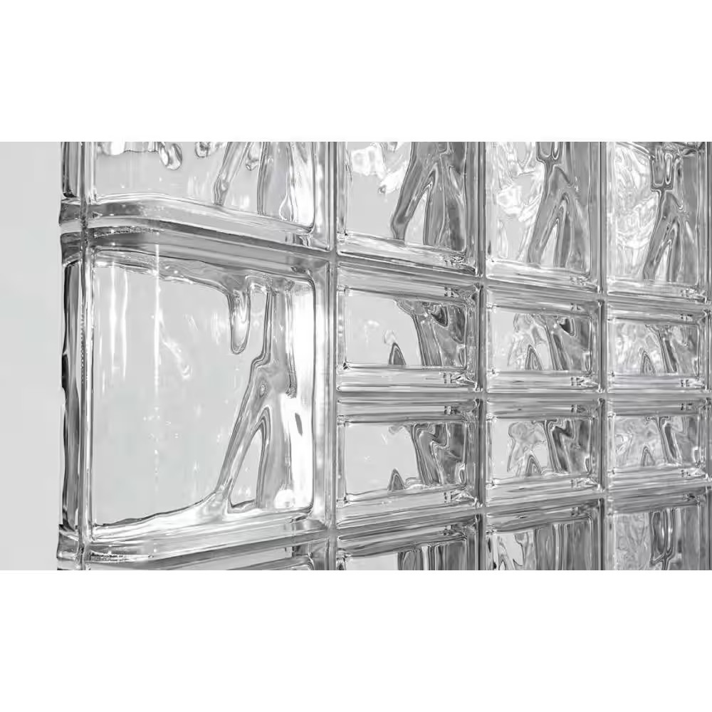 Nubio 4 In. Thick Series 8 In. X 8 In. X 4 In. End (4-Pack) Wave Pattern Glass B