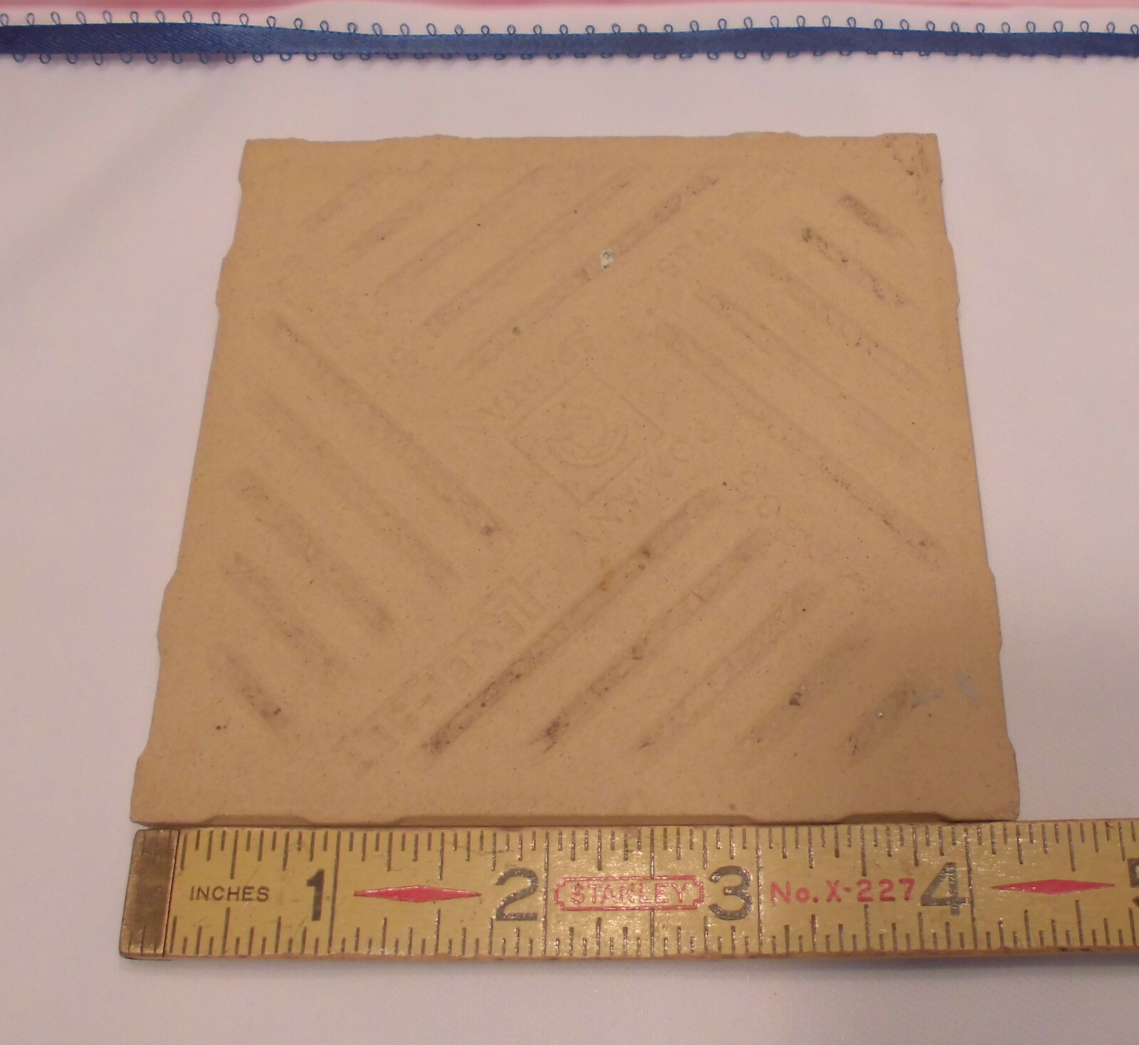 1 pcs. Vintage *Greenest Blue* Ceramic Tile…4-1/4″ Matte Finish by Romany NOS