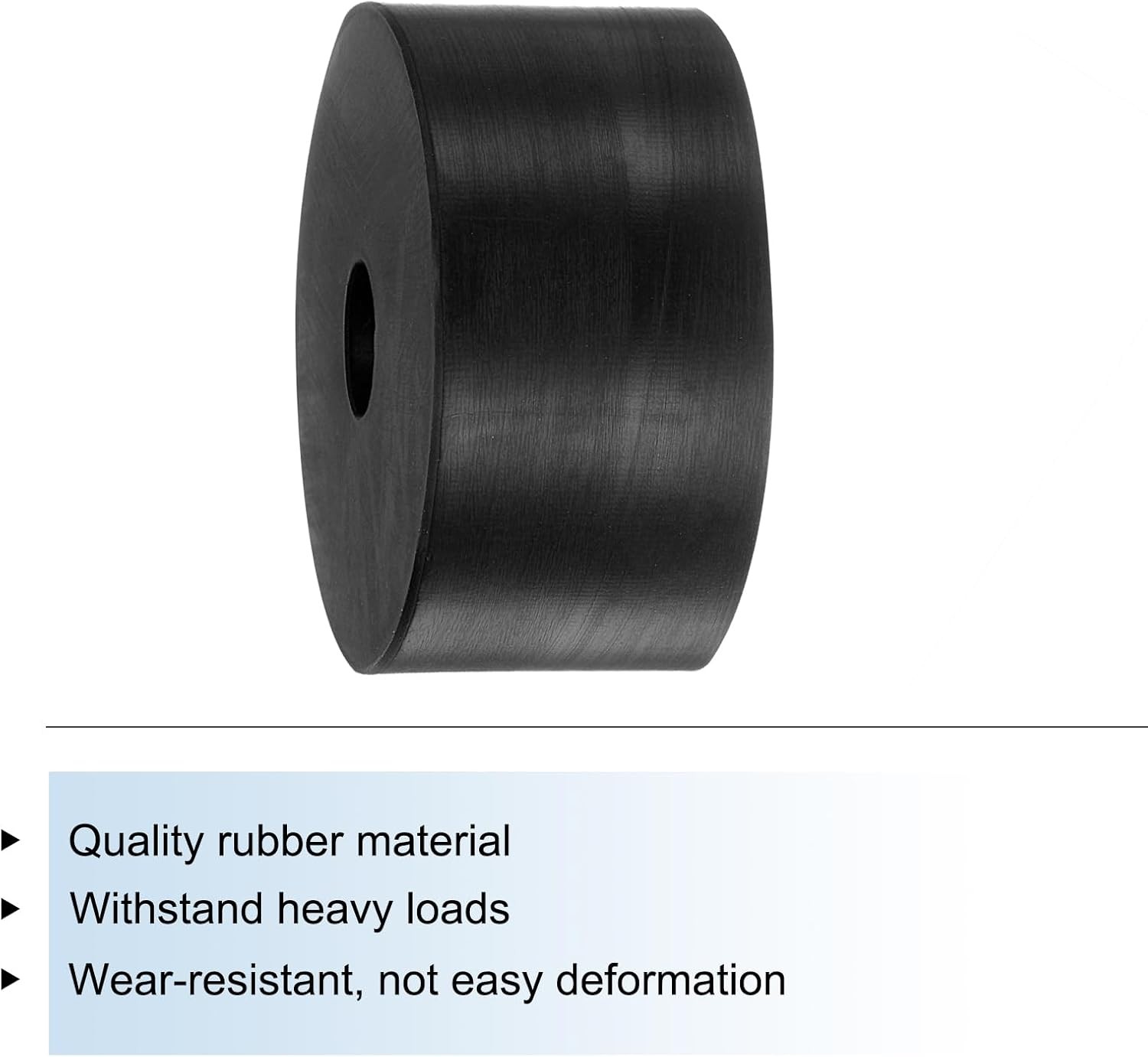 uxcell 4pcs Rubber Spacers 2" OD x 1/2" ID x 1" Height, Balck