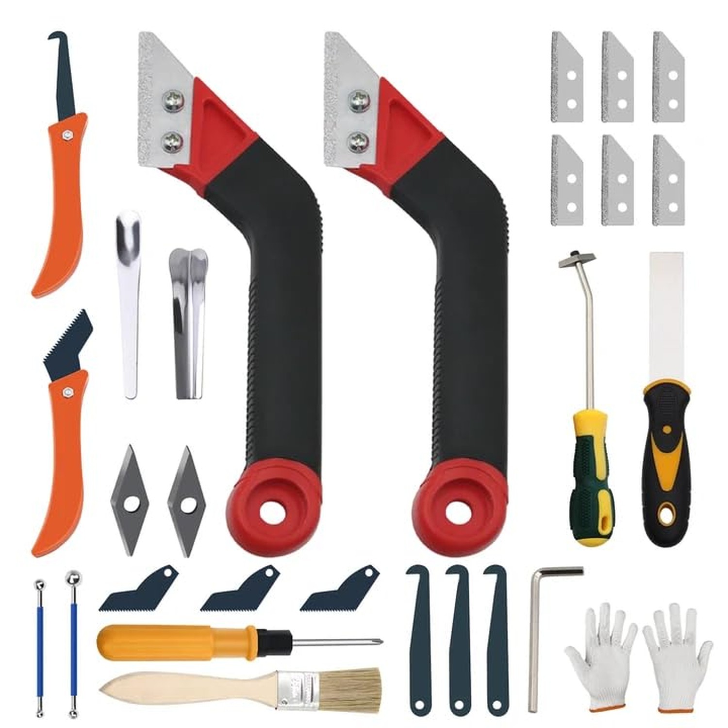 Grout Removal Tool Set, Heavy Duty Grout Saw with Replaceable Blades, Tile Gr…