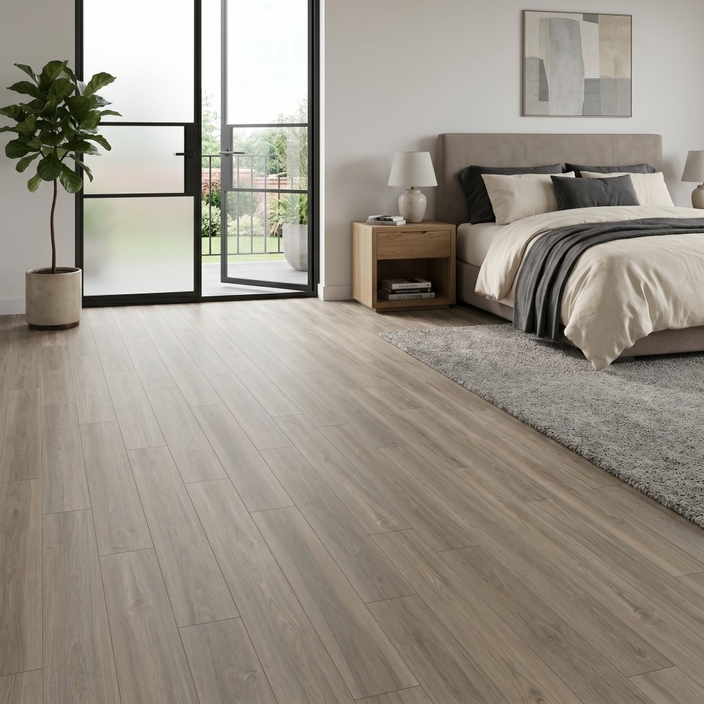 60-Pack Vinyl Floor Tile Peel & Stick 36×6″ 90 Sq Ft, Waterproof Flooring, Brown