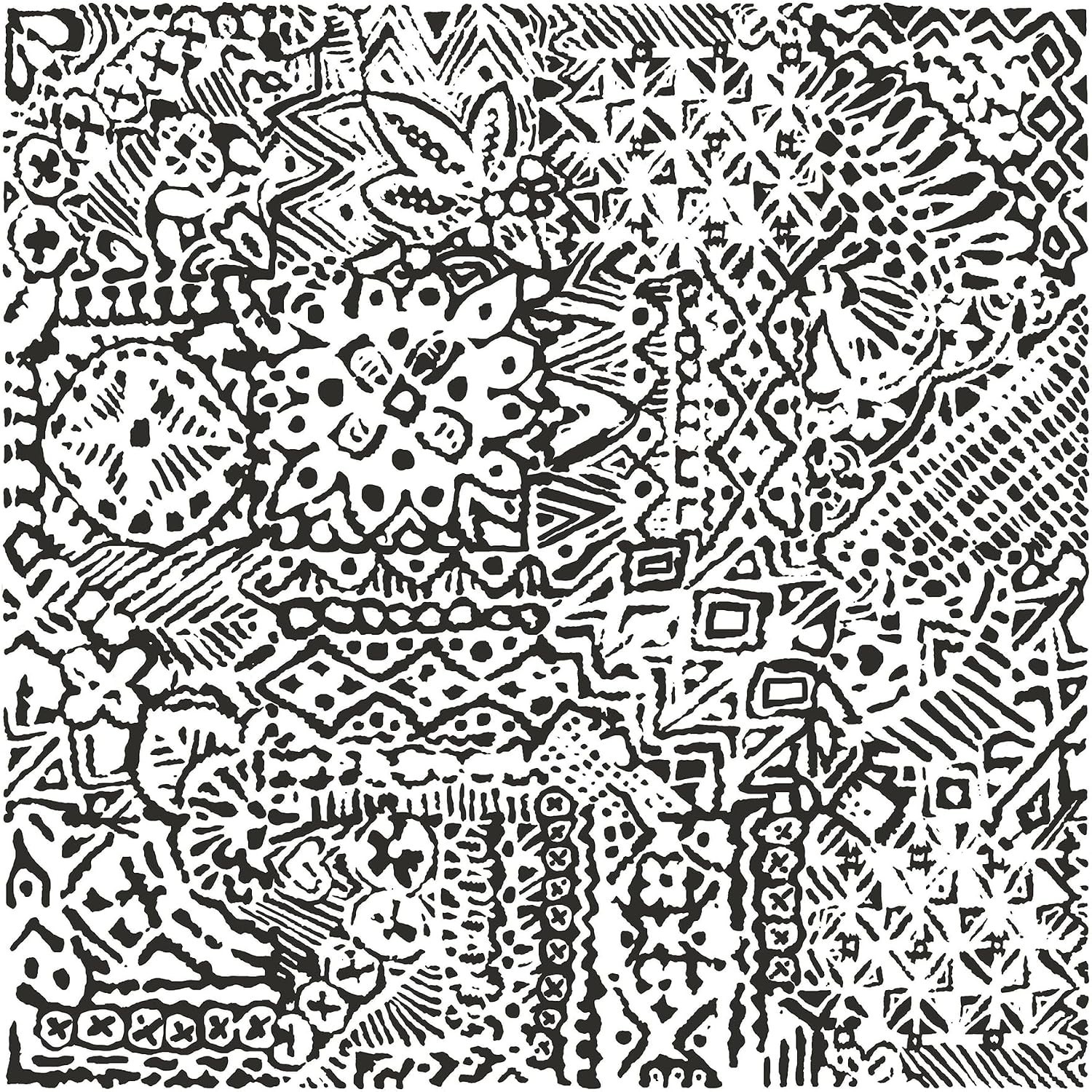 10 Pack Bohemian Floral Peel & Stick Floor Tiles – 12in x 12in Charcoal Design