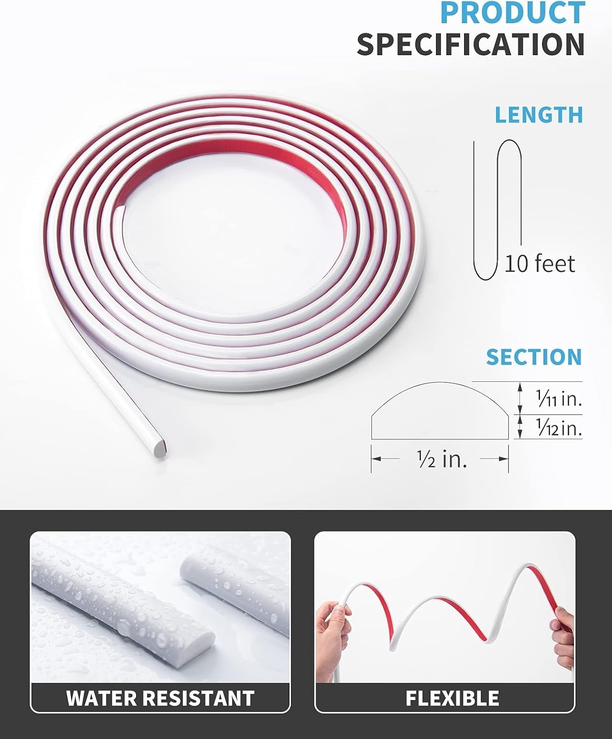 Elegant 10 Ft Self-Adhesive Backsplash Trim – Versatile & Easy to Install