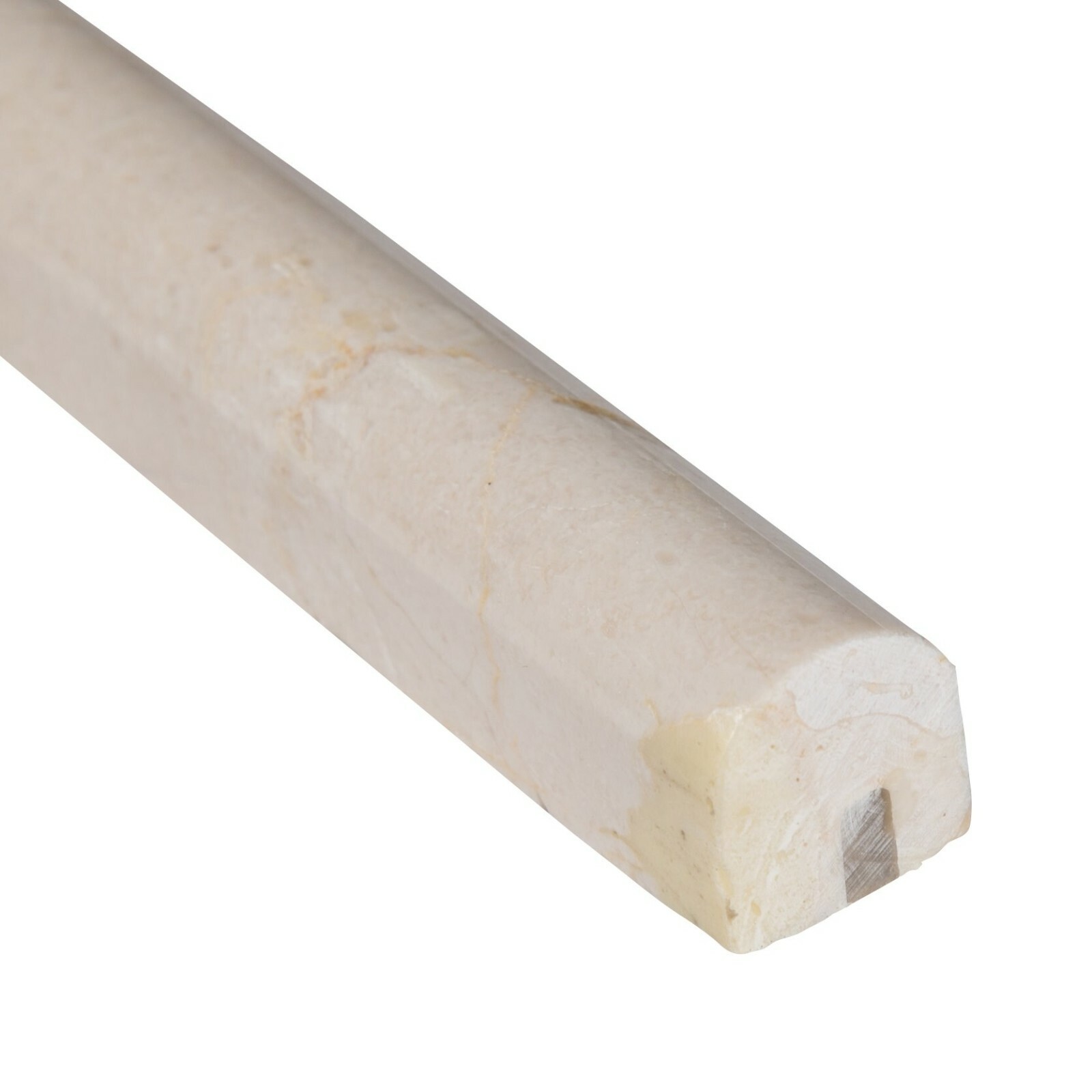 Cream Marfil 3/4″ X 12″ Pencil Liner Trim Marble Polished Pencil Molding Tile