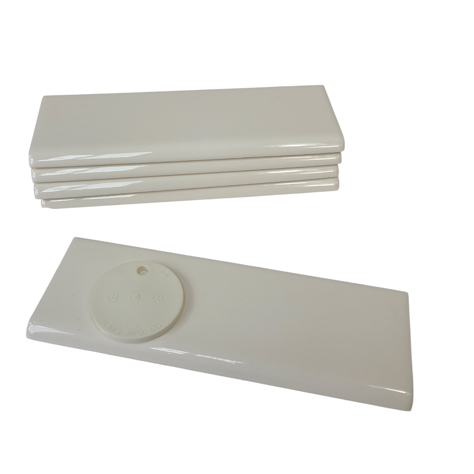 Light Bone Biscuit Ceramic Tile Bullnose Subway Backsplash 6×2 Classic Color 346