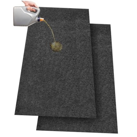 Pcs Oil Spill Mat Set (36″×60″) – Complete Garage Floor Protection – Front & 2