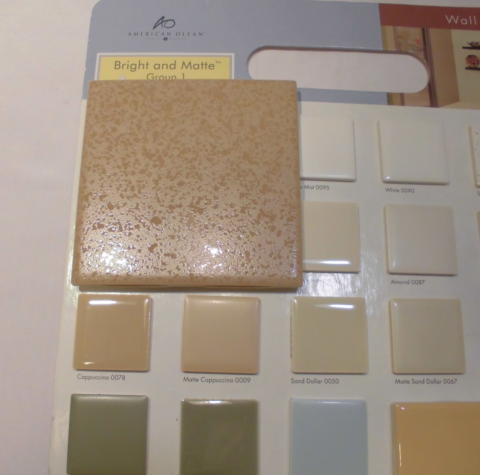 1 pc. *Coffee Color Brown* Ceramic Tile: 4-1/4″ Crystal Glazed by M.T.F. NEW