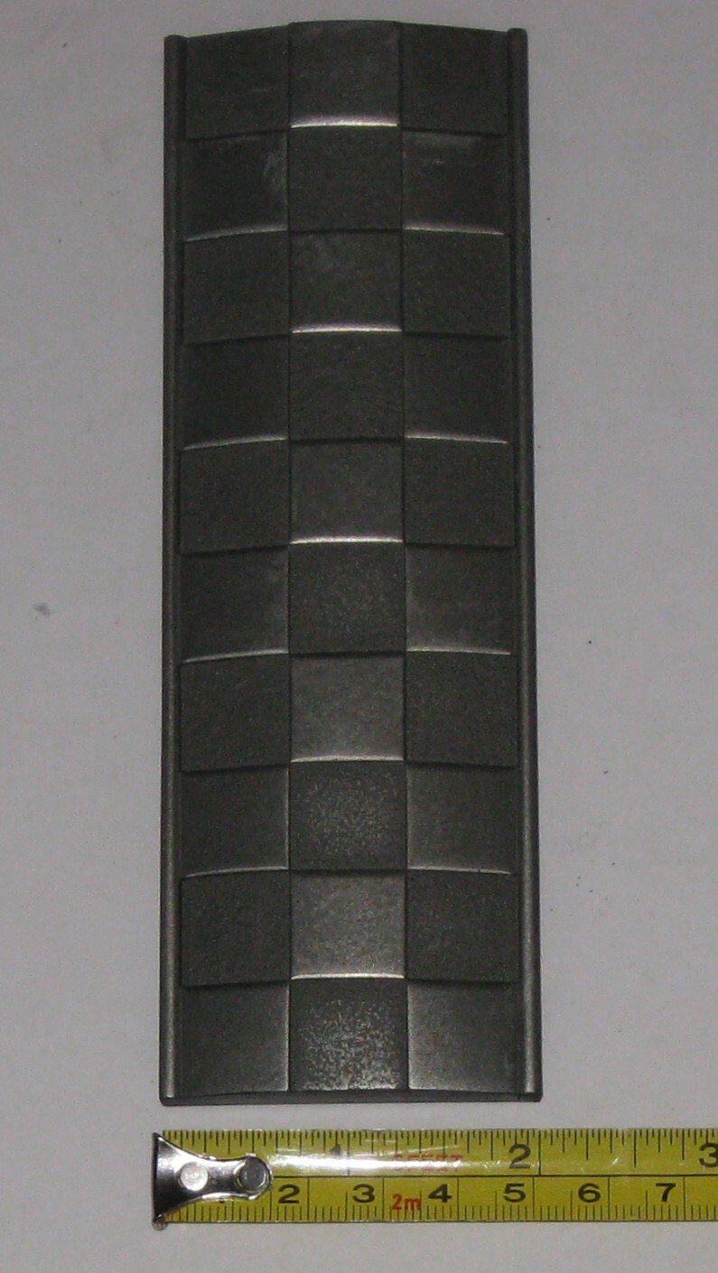 2″x6″ Metal Pewter Resin Checker Listello Accent Wall Tile – Lot of 12 pcs