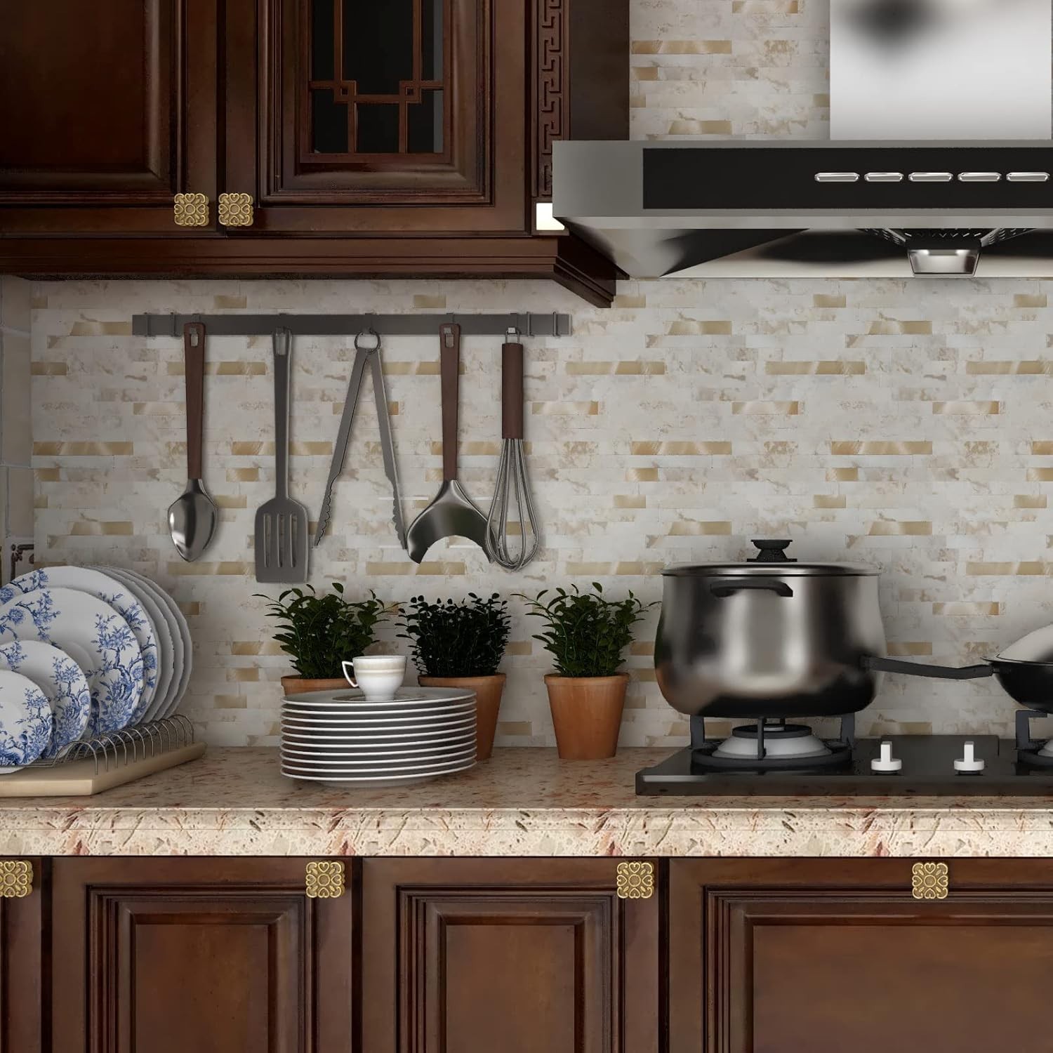 2026 New Upgrade Peel and Stick Backsplash, Stick on Backsplash Tiles for Kit…