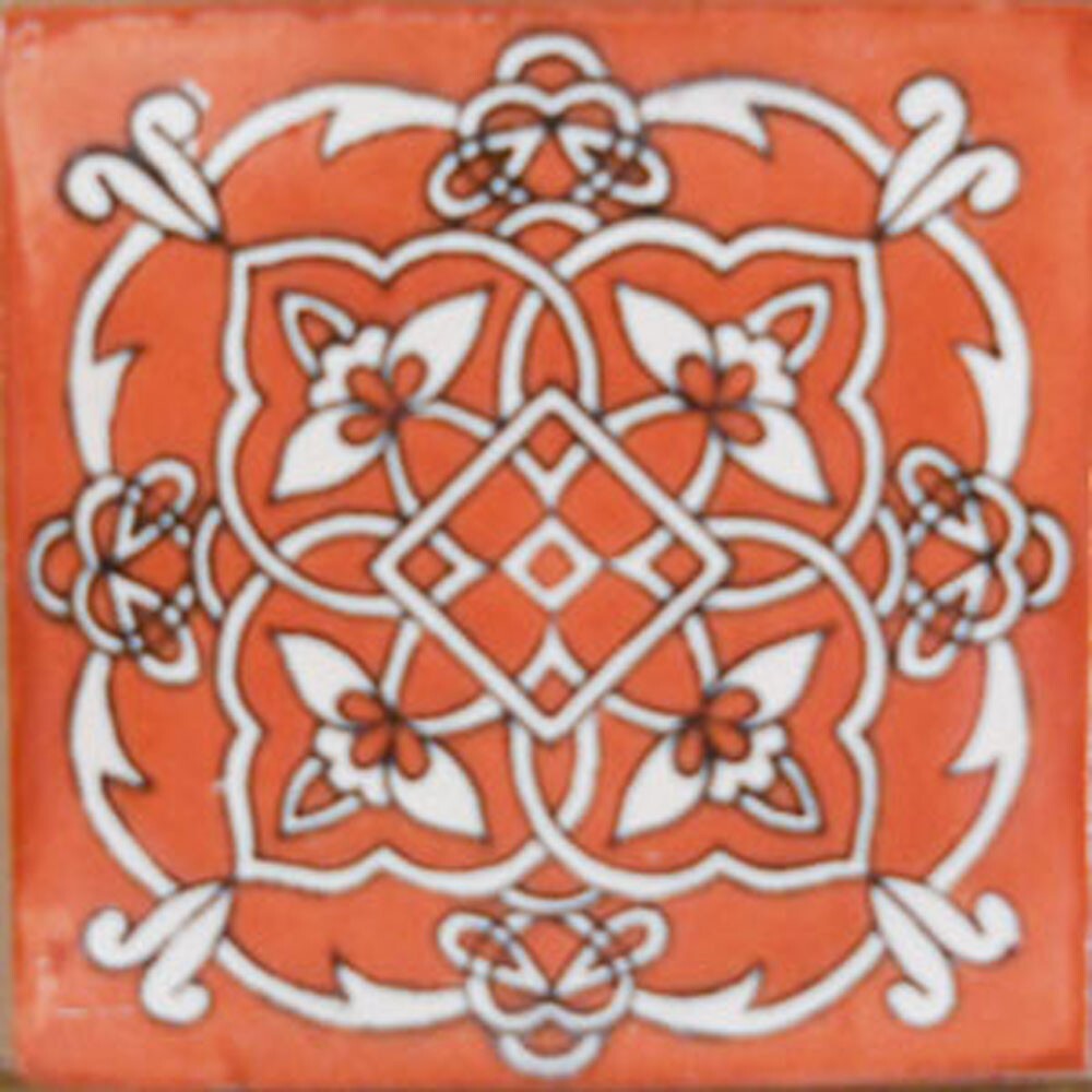C#105) MEXICAN TILES CERAMIC HAND MADE SPANISH INFLUENCE TALAVERA MOSAIC ART