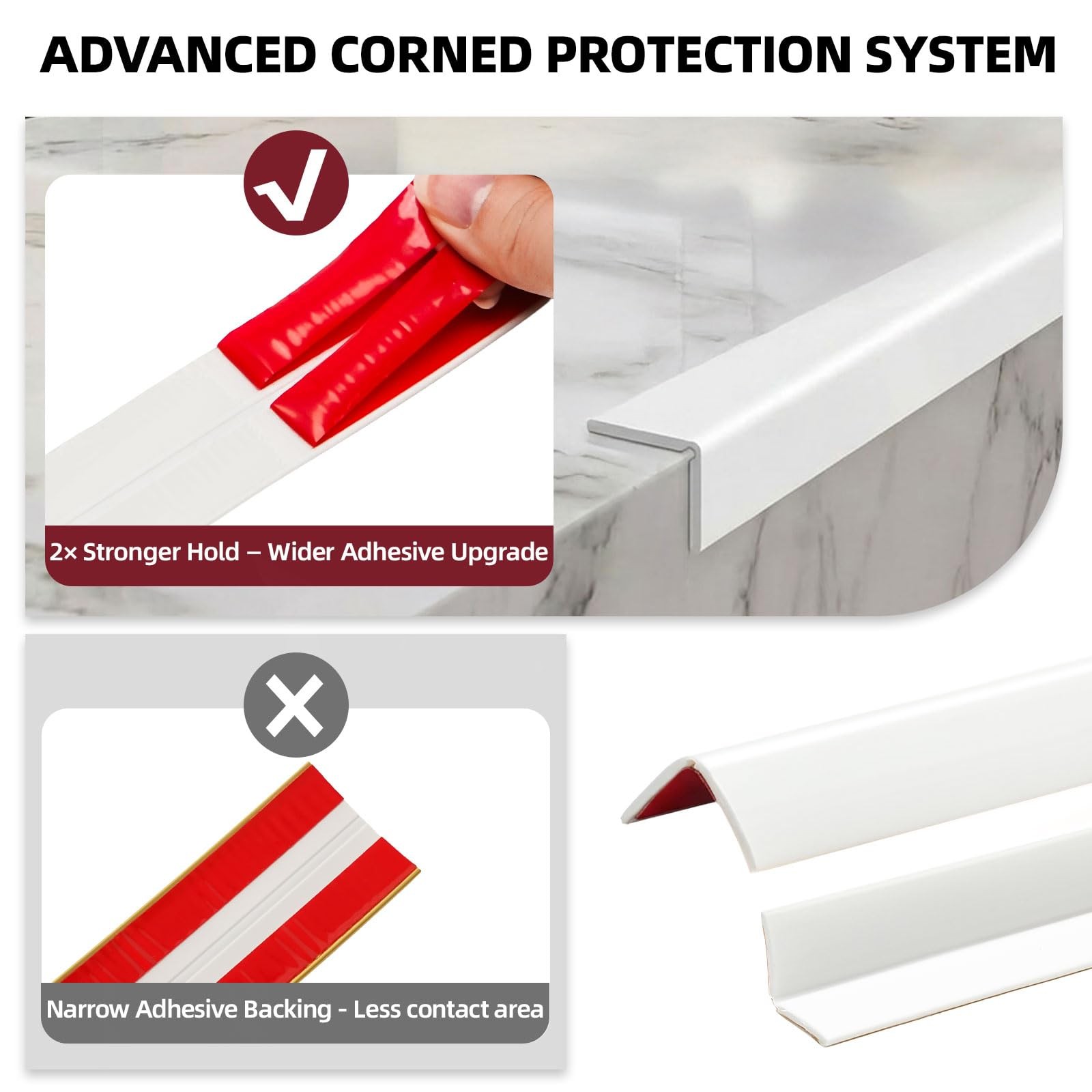 JSIWOTH 10FT Wall Corner Protector Moulding Trim, Flexible Wall Trim Peel and…