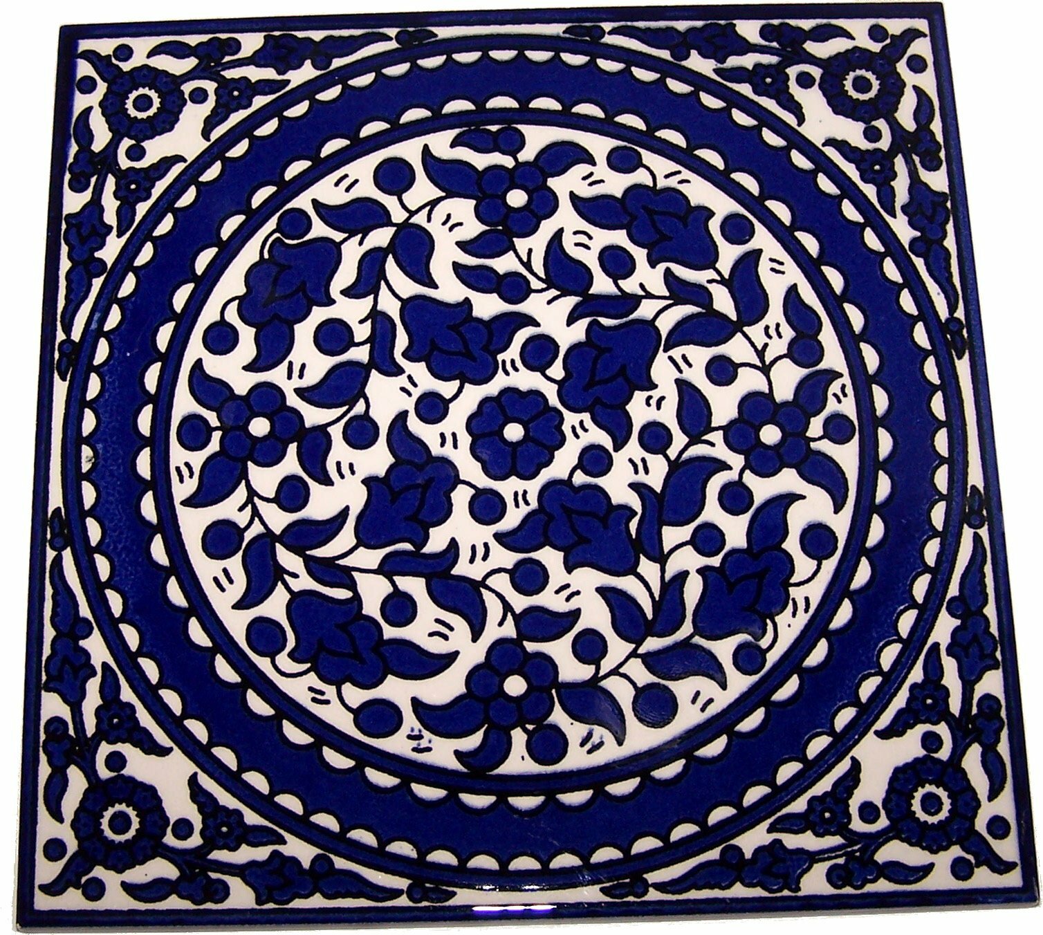 Modular Hand Painted Tile from Jerusalem Model X – 6 Inches – Asfour Outlet TM
