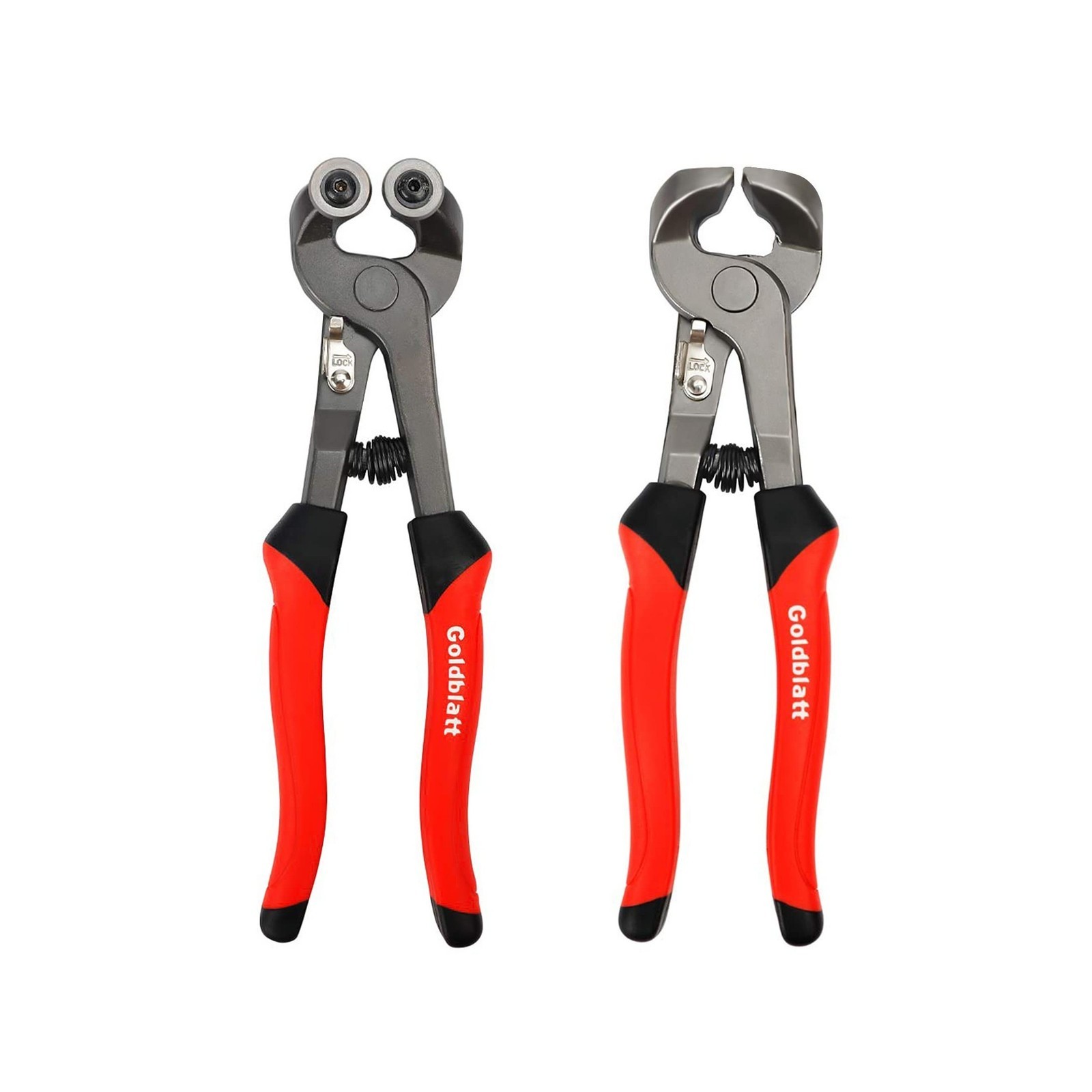 2-Piece Glass & Ceramic Tile Nipper Set, Wheeled & Heavy Duty Pliers