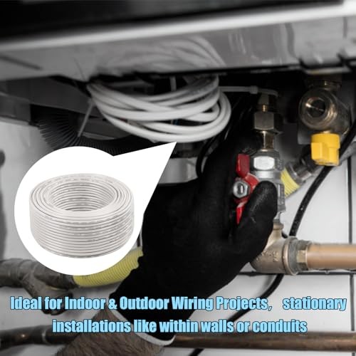 12AWG THHN Wire 100FT – Electrical Building Wire Stranded 12AWG 100FT White