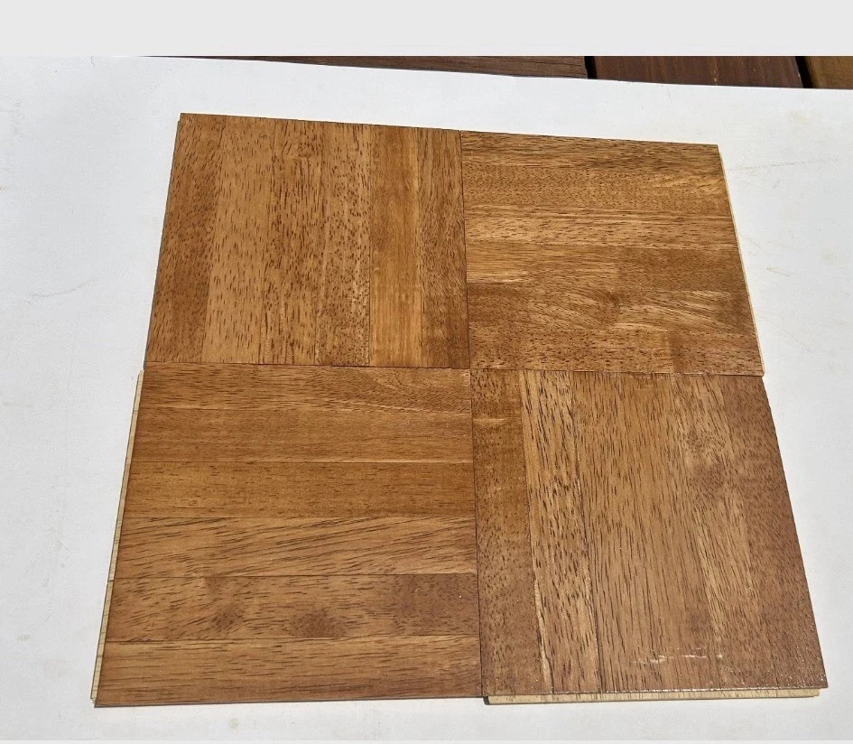 Solid Wood Hevea Parquet Flooring CHESTNUT Prefinished NEW Case 10 SQ. FT.