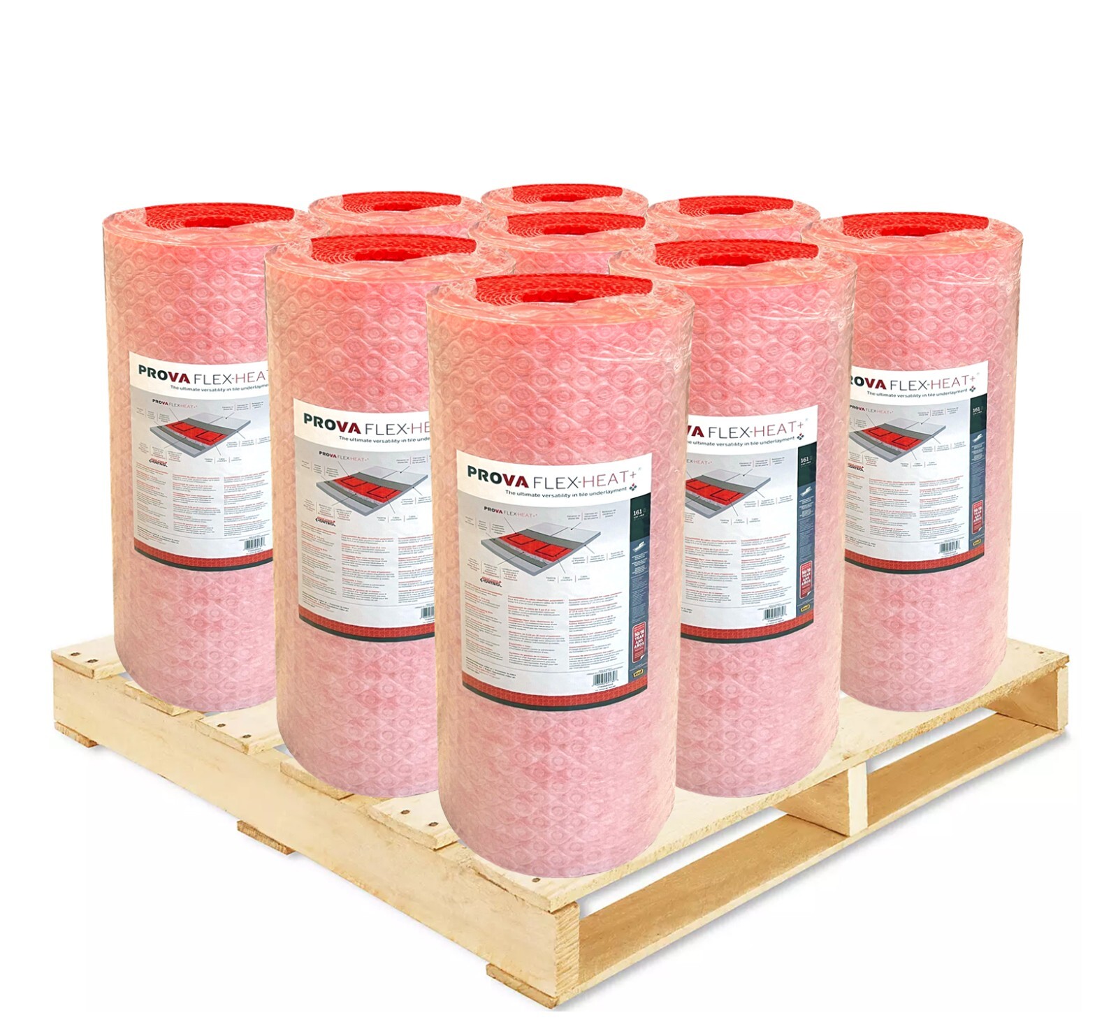 PROVA TT8006RED15 Flex Heat Membrane Underlayment 161 sq ft Roll (9 Roll Bundle)