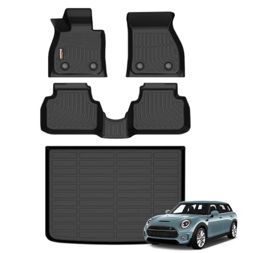 -Floor Mats Cargo Liner Full Set for Mini Clubman 2016-2024, All Weather Car
