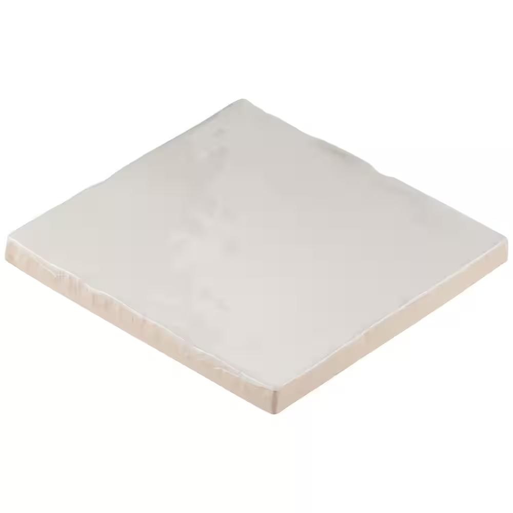 Kingston White 4 In. X 4 In. Glazed Ceramic Wall Tile (5.38 Sq. Ft./Case)