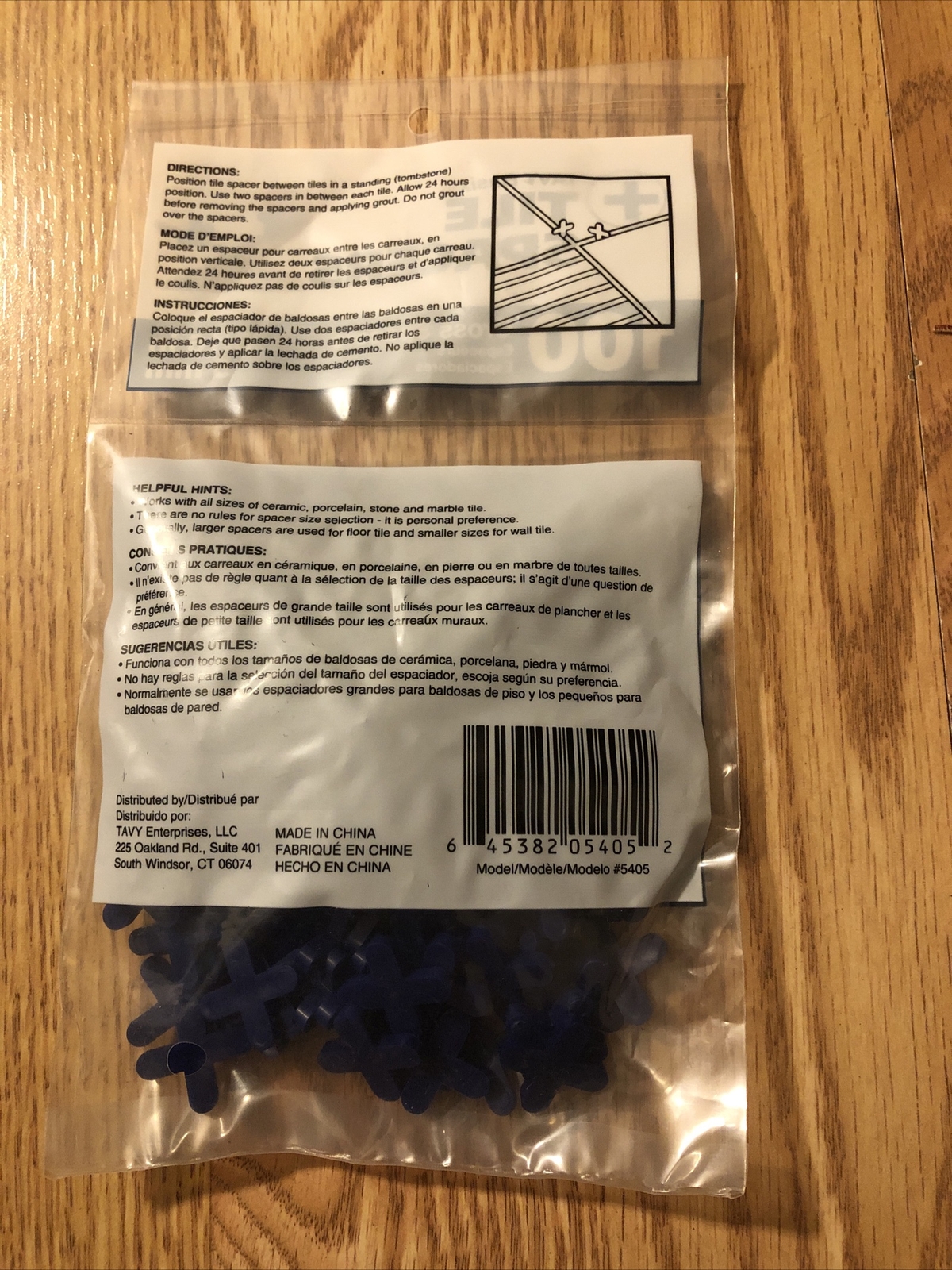 Tavy Basix 100 Pack Cross Tile Spacers 3/16in 5mm – Blue – **NEW**