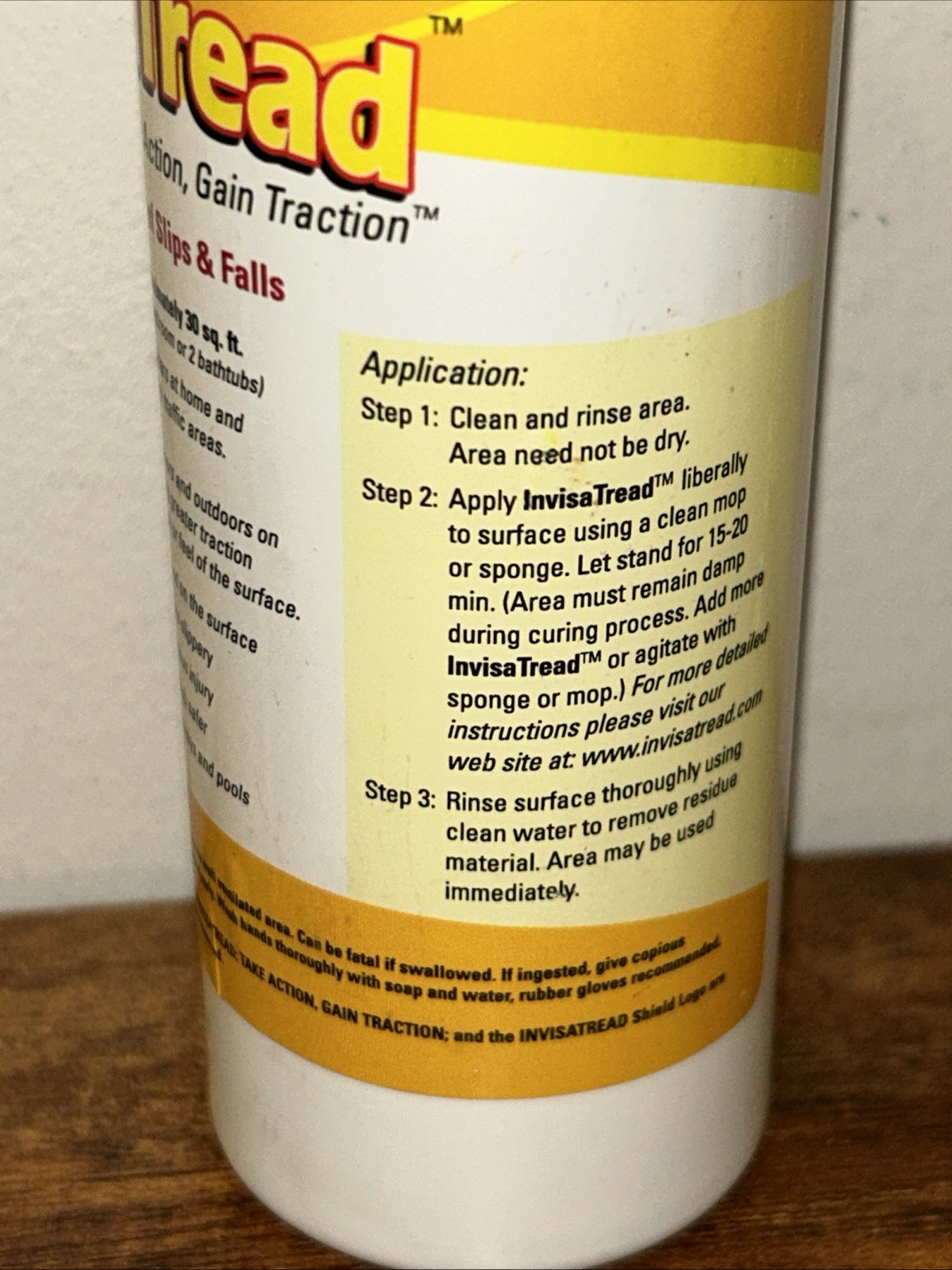 InvisaTread Slip-Resistant Surface Treatment – Set of 3 (75% Full)