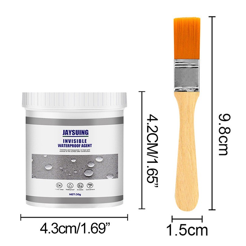 30/100/300G Home Roof Bath Invisible Waterproof Anti-Leakage Agent+Brush
