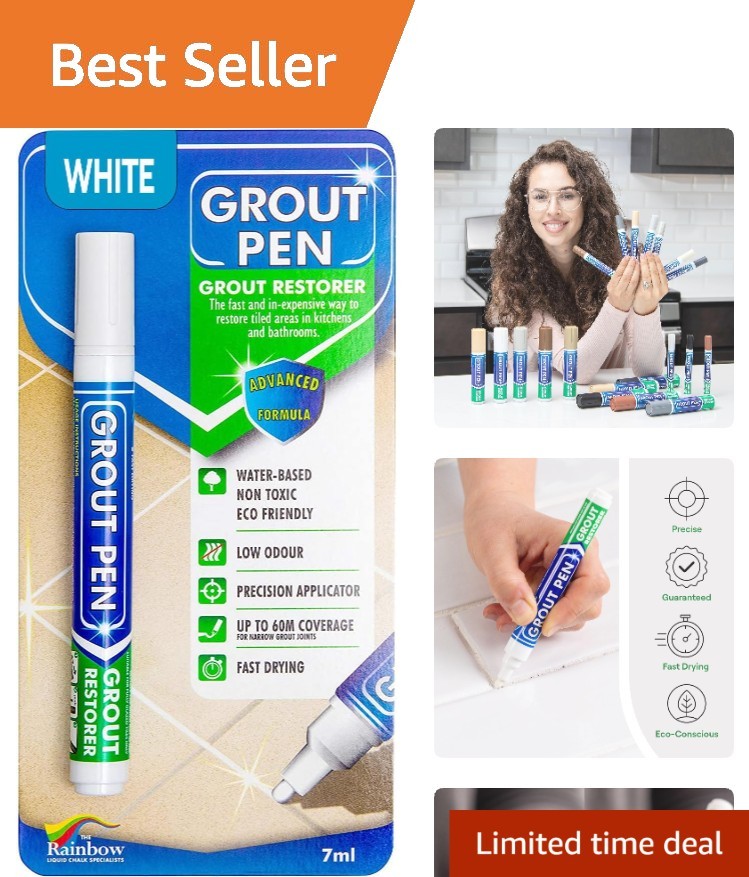 Waterproof Grout Pen Paint Marker – White 5mm Tip for Easy Grout Restoration