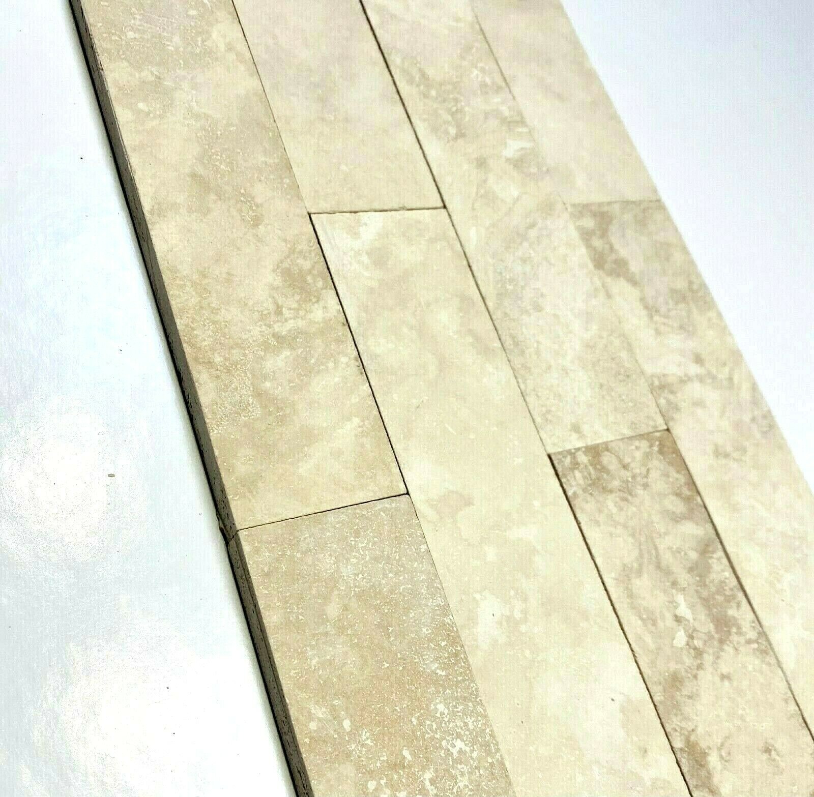 Light Ivory Travertine 2×8 Honed and Filled Wall Floor Tile (sold per piece)