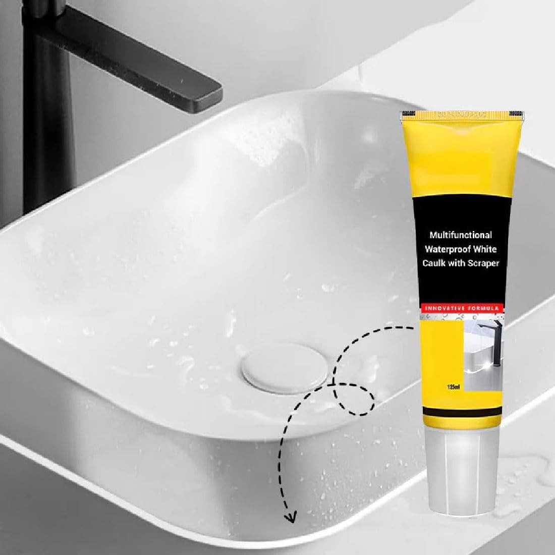 Multifunctional Waterproof White Caulk with Scraper, Waterproof Caulk Sealant
