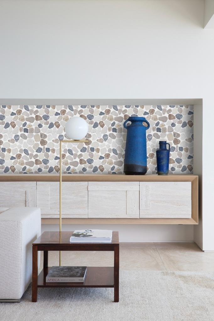 Simple Tile – Marble Mosaic Tile “River Rock Collection” MM 9504-Canyon Tumbled